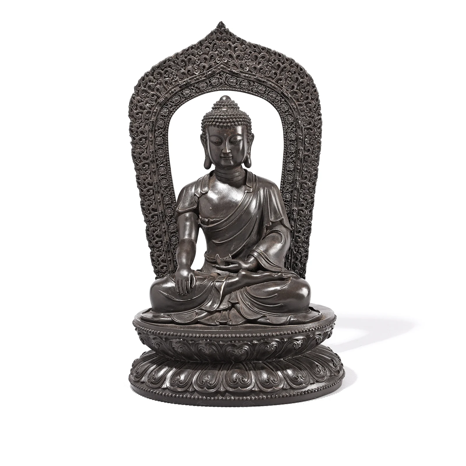 Bronze Sitting Buddha Statue - Bhumisparsha Mudra