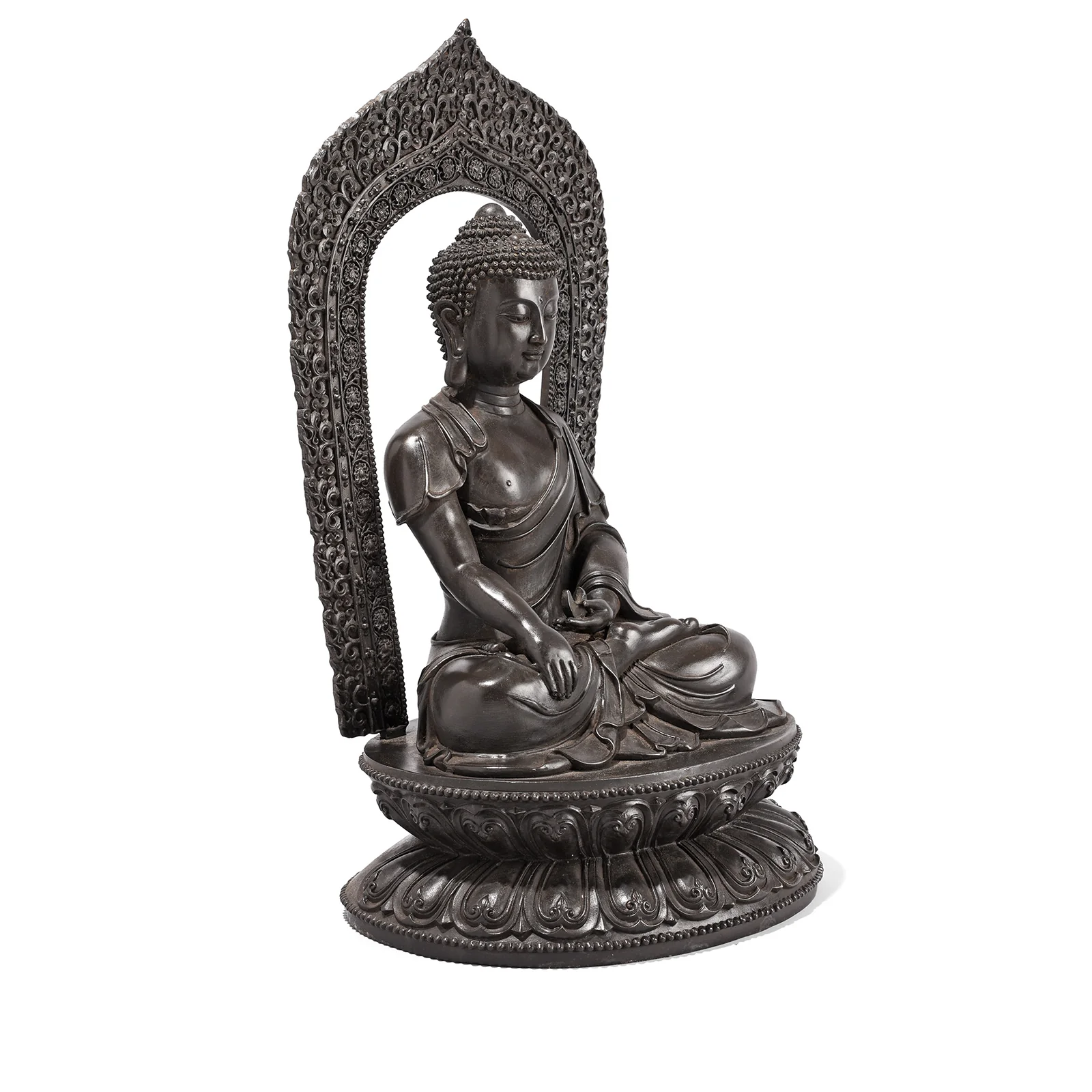 Bronze Sitting Buddha Statue - Bhumisparsha Mudra - Image 3