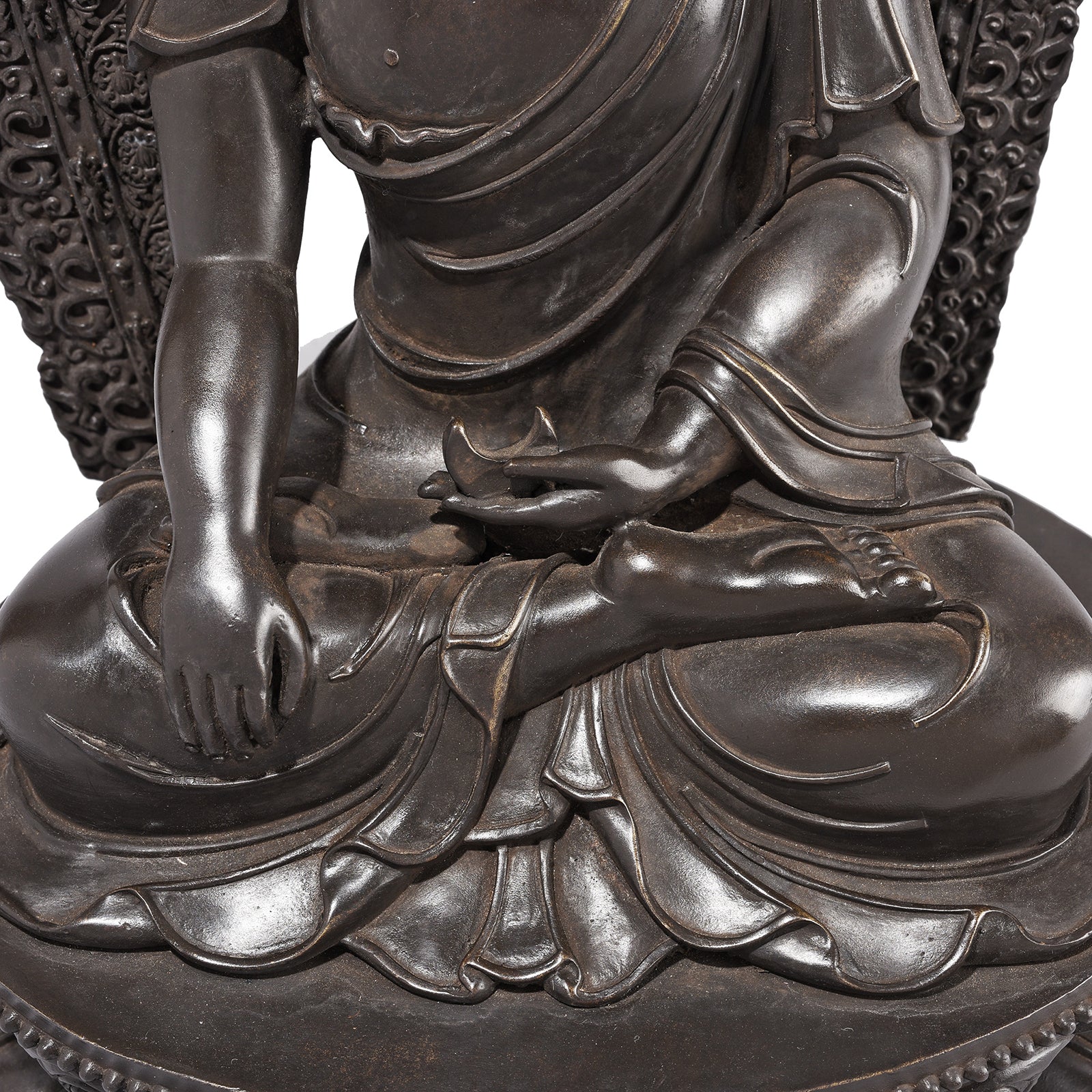Bronze Sitting Buddha Statue - Bhumisparsha Mudra - Image 6