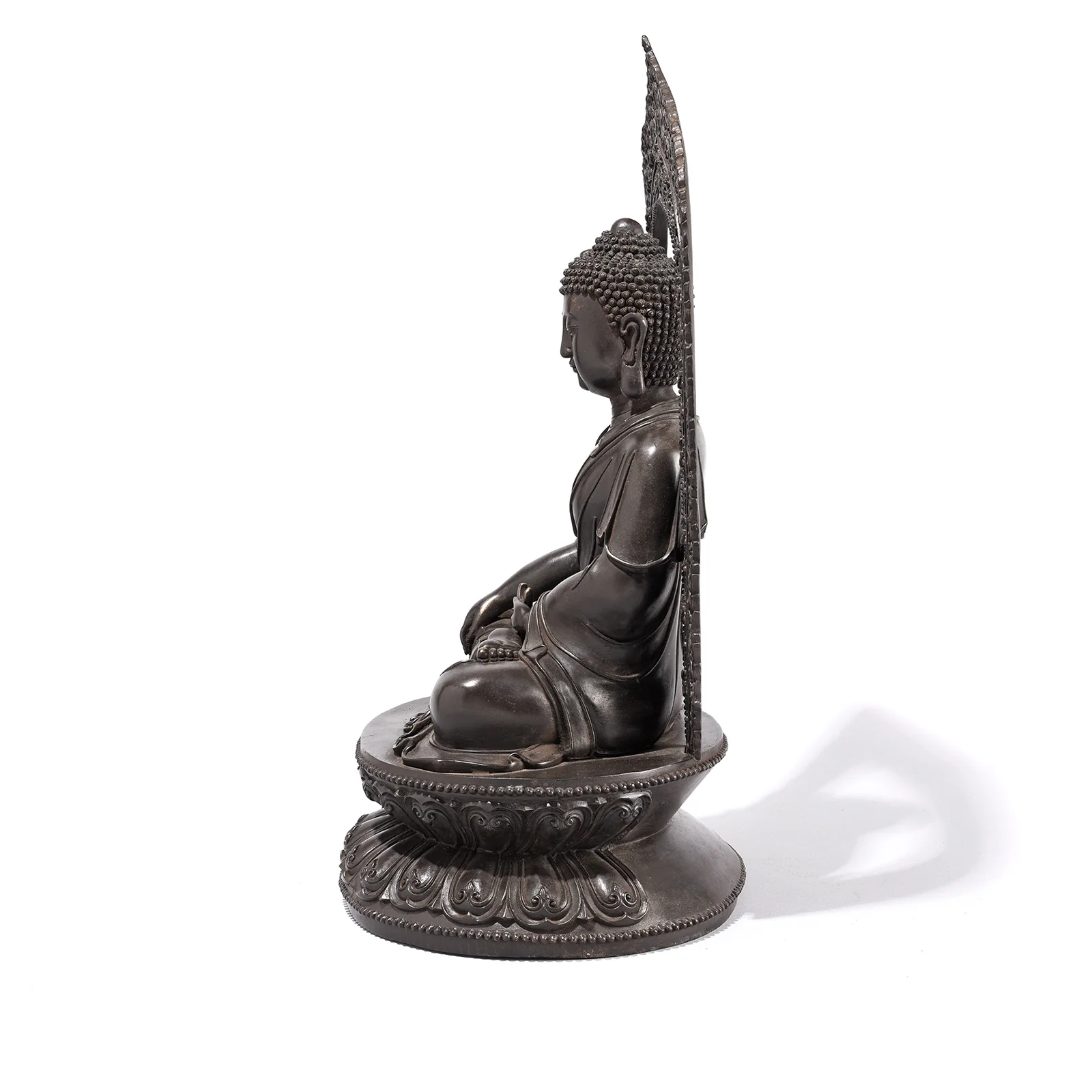 Bronze Sitting Buddha Statue - Bhumisparsha Mudra - Image 7