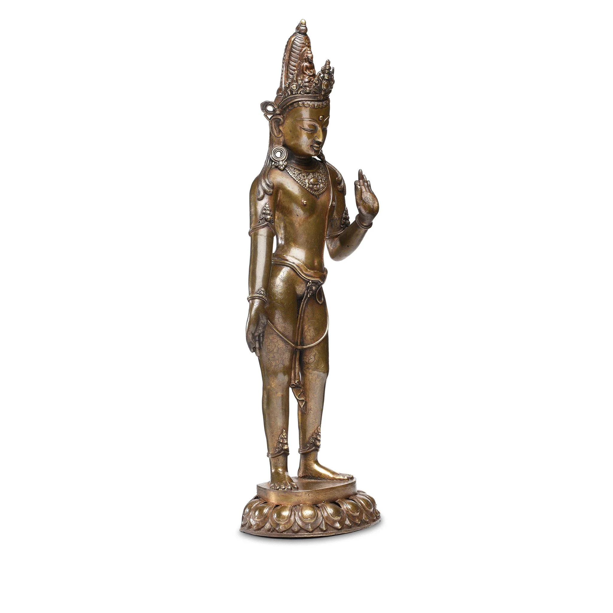 Bronze Standing Statue of Shiva From Nepal - Early 20thC - Image 3