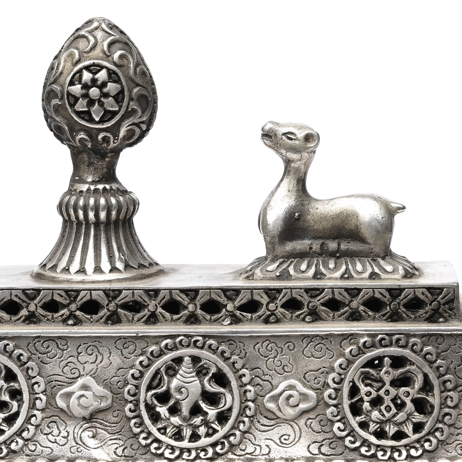 Tibetan Silver Incense Burner & Cover - Image 5