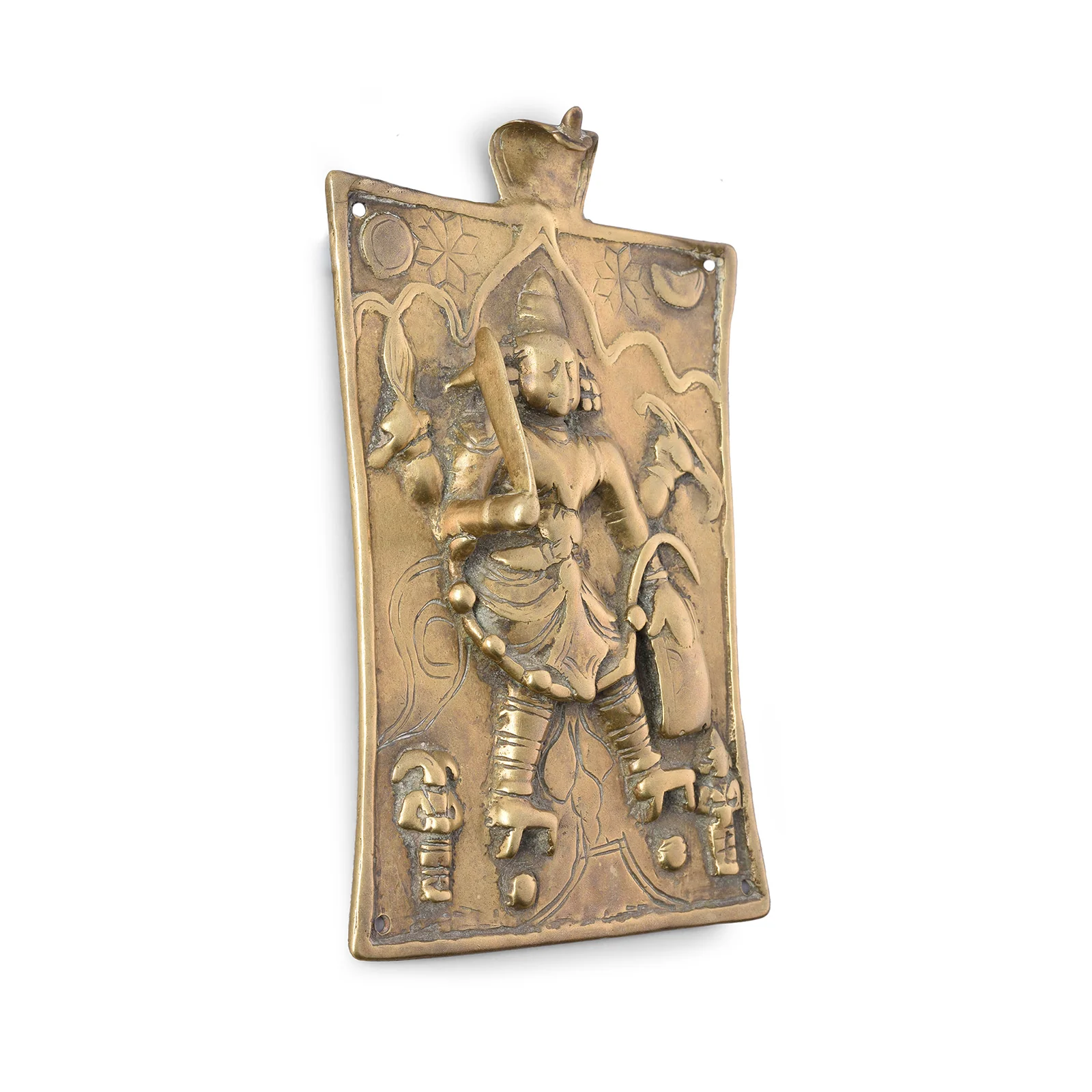 Bronze Votive Panel of Virabhadra From Deccan - 18th Century - Image 3