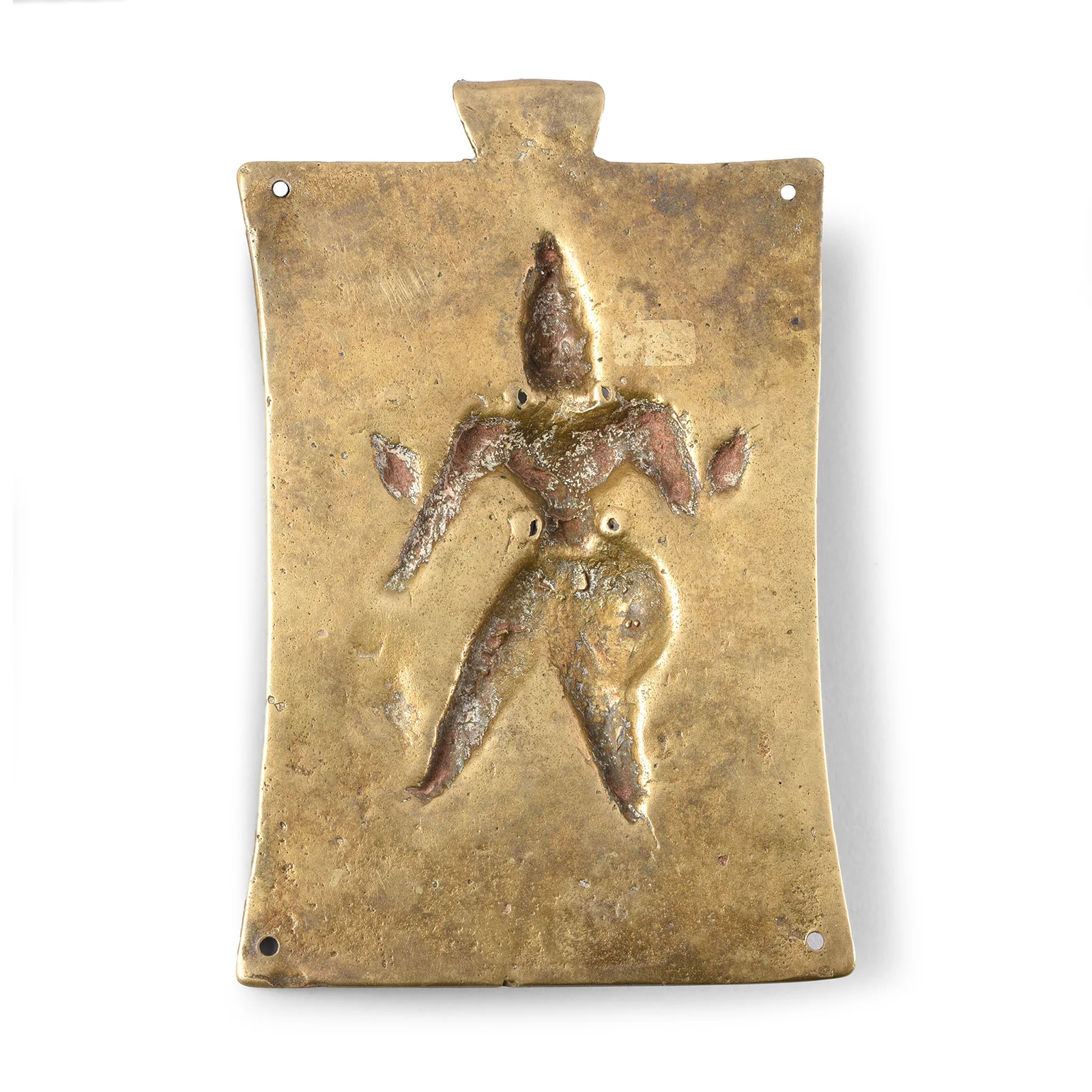 Bronze Votive Panel of Virabhadra From Deccan - 18th Century - Image 5