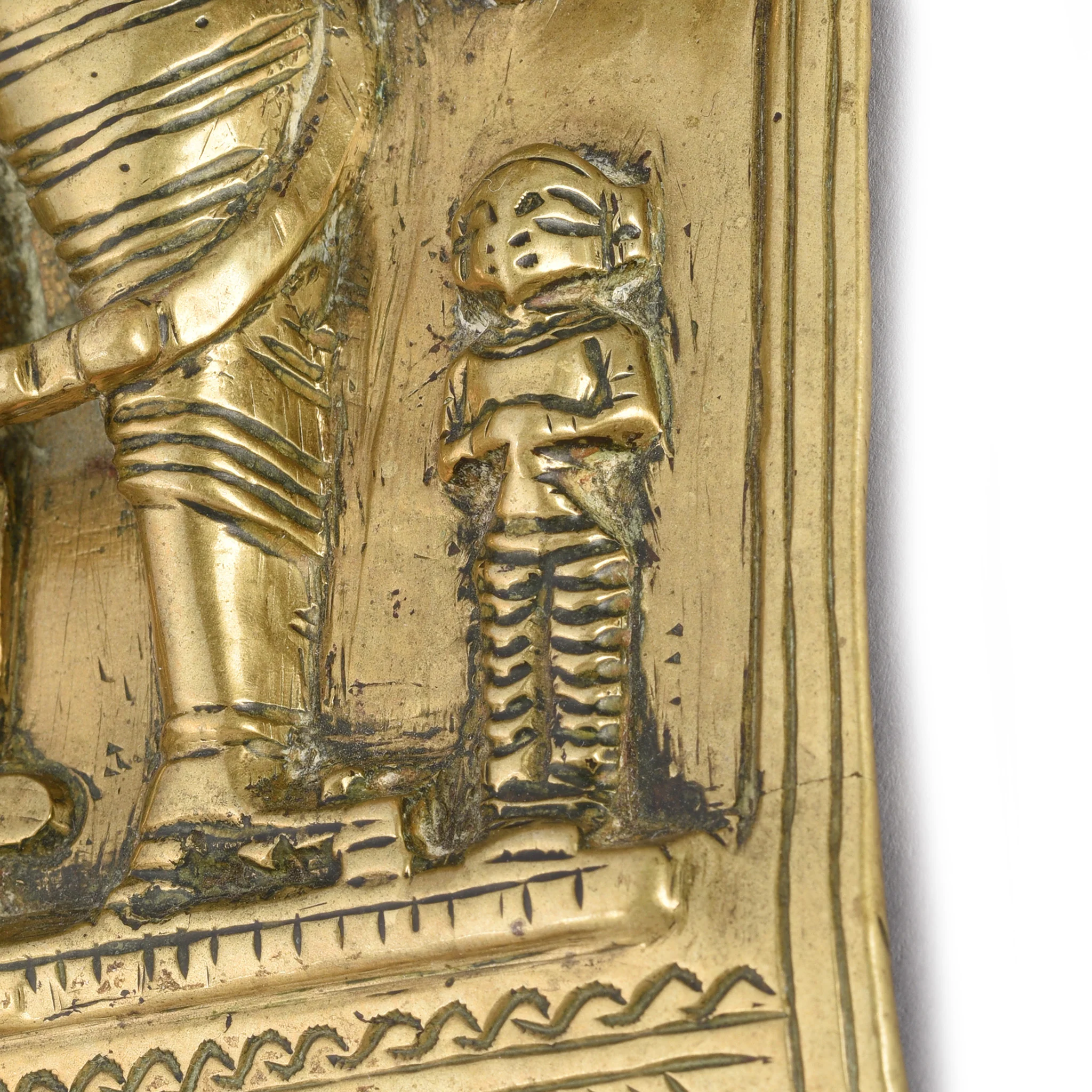Bronze Votive Panel Of Virabhadra From Deccan - 19th Century - Image 4