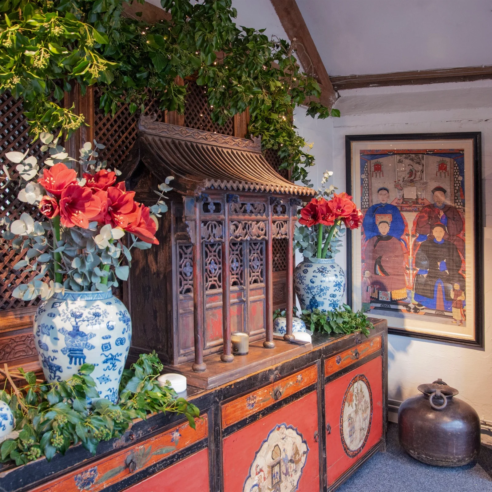 Daoist Ancestor House Shrine From Shanxi - Ca 1950 - Image 9