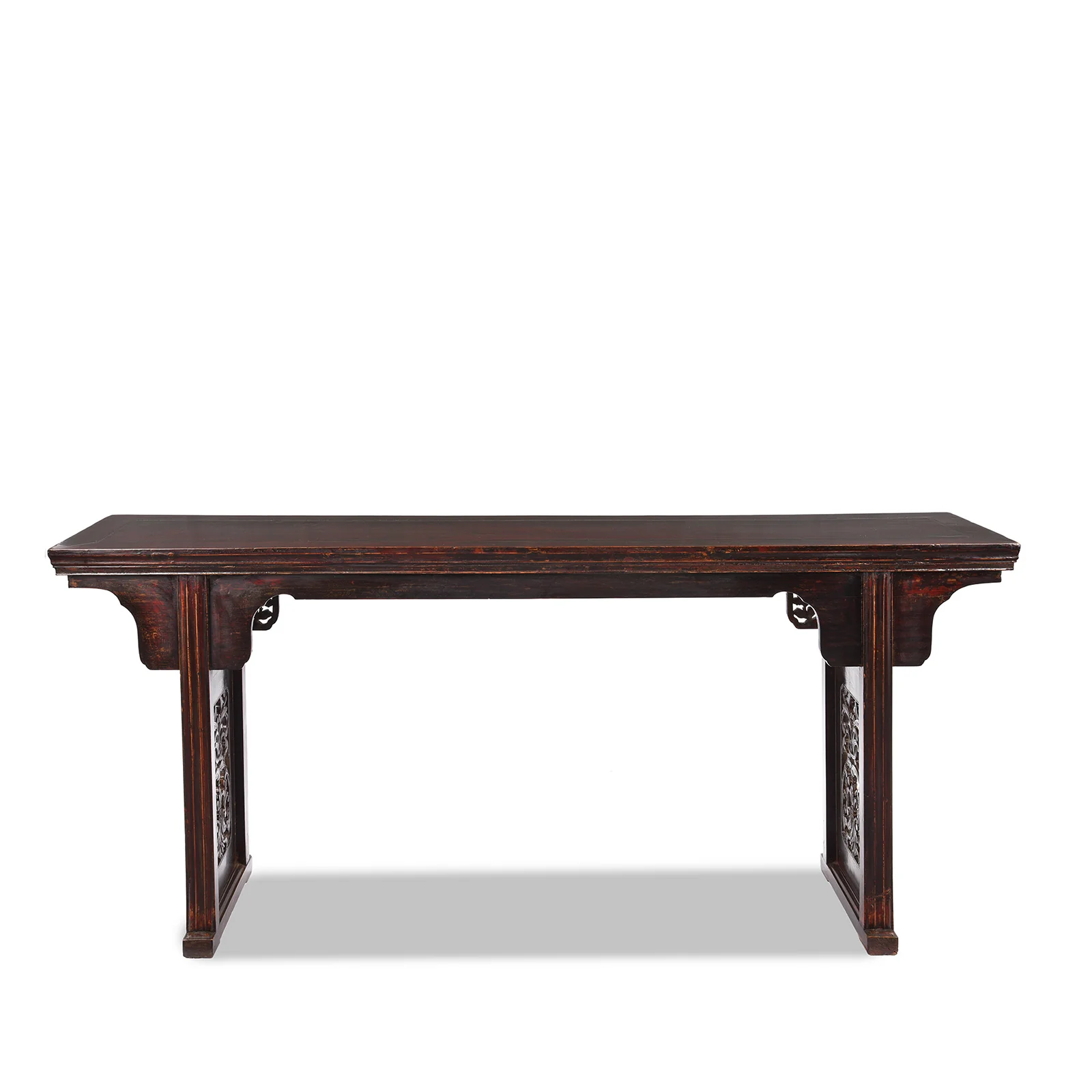 Burgundy Lacquered Chinese Altar Table - Ca 1900 - Image 10