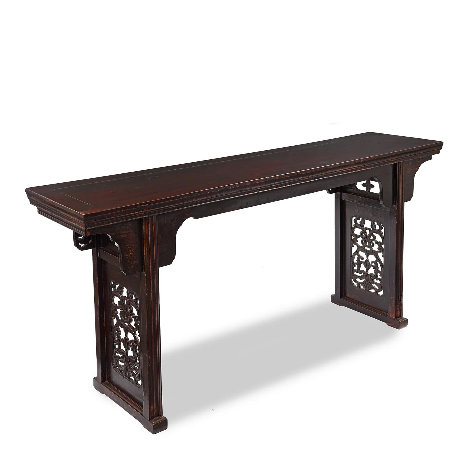 Burgundy Lacquered Chinese Altar Table - Ca 1900 - Image 5