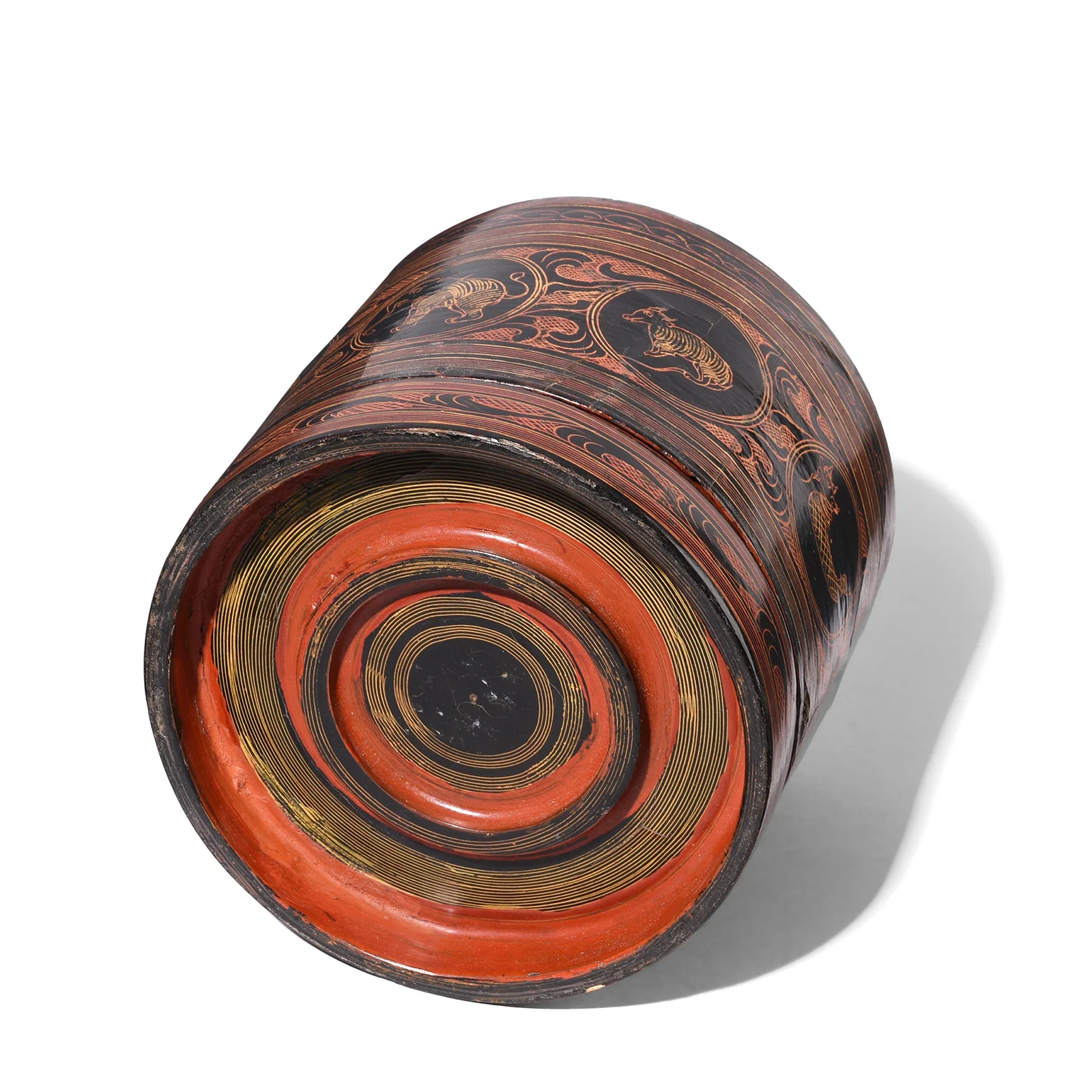 Burmese Black Lacquered Betel Box - Ca 1920 - Image 4