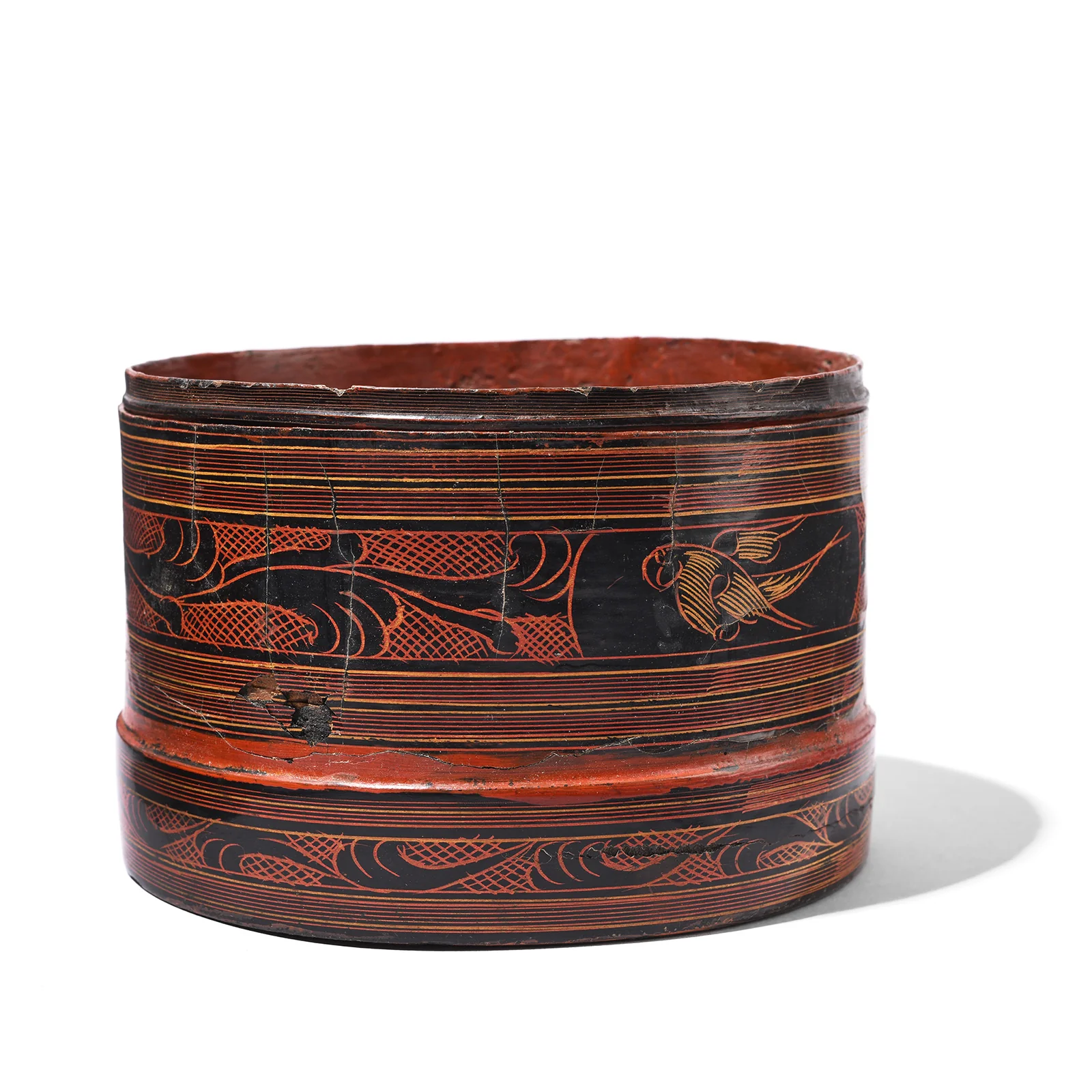 Burmese Black Lacquered Betel Box - Ca 1920 - Image 5
