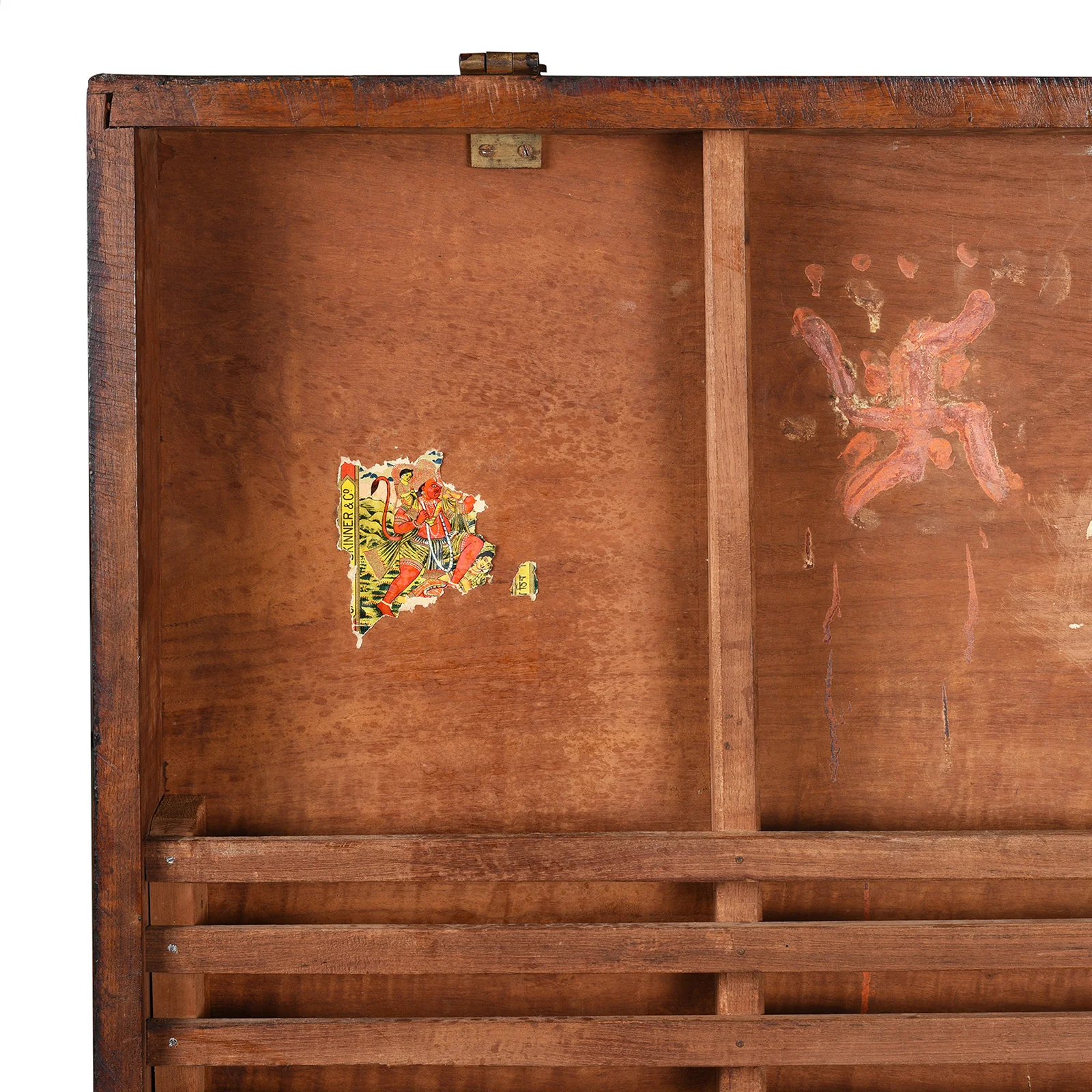 Brass Bound Burmese Teak Military Chest - 19th Century - Image 6