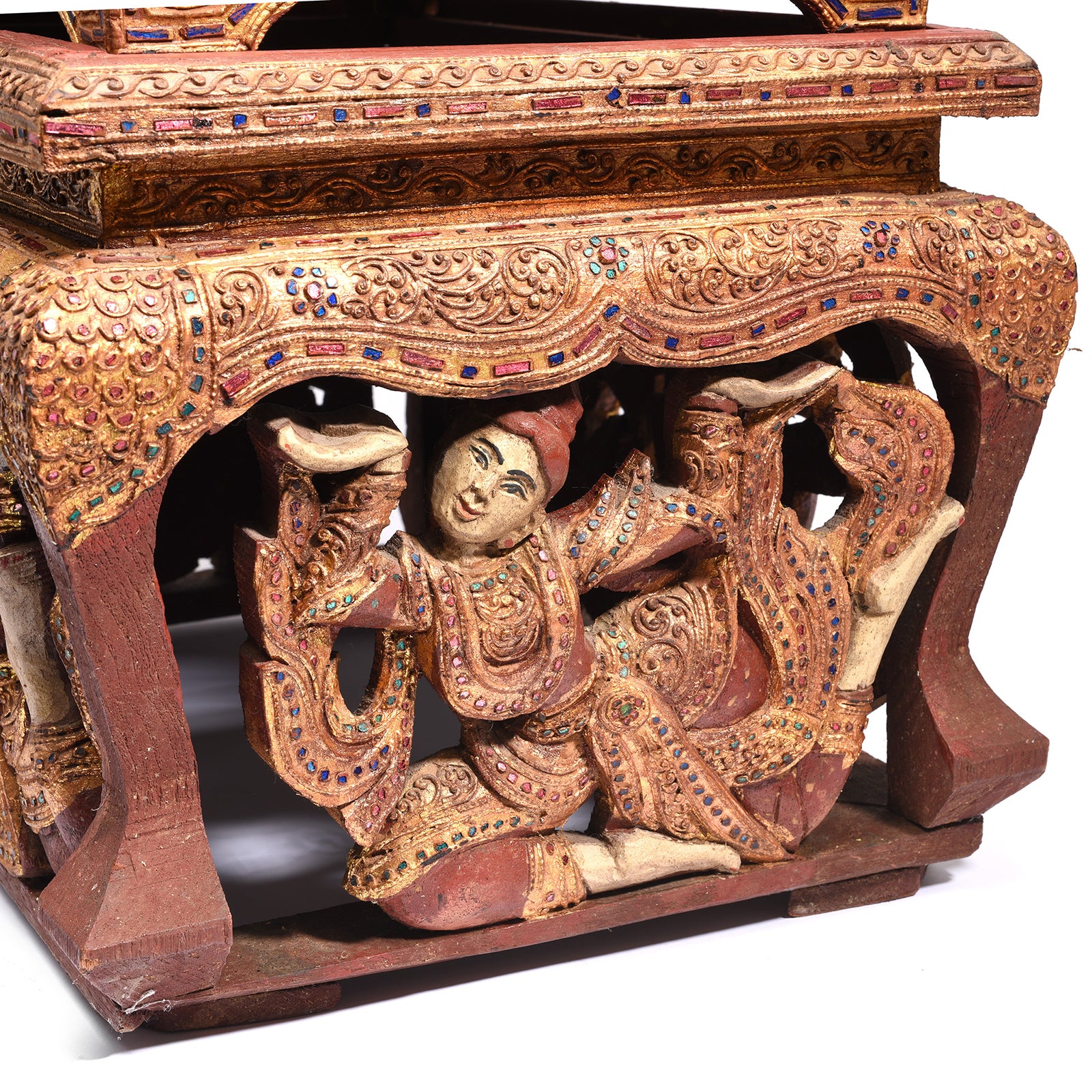 Gilt Wooden Burmese Manuscript Box - Mid 20th Century - Image 8