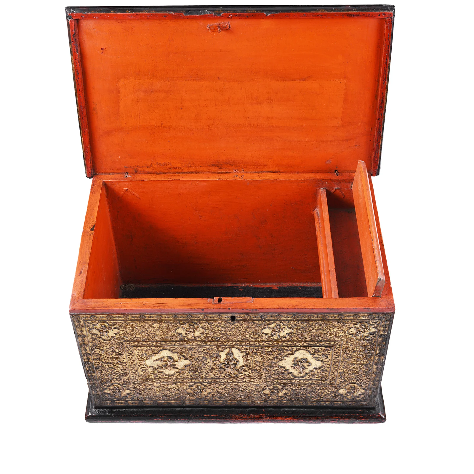 Gilt Burmese Sadaik Manuscript Chest  - Ca 1900 - Image 3