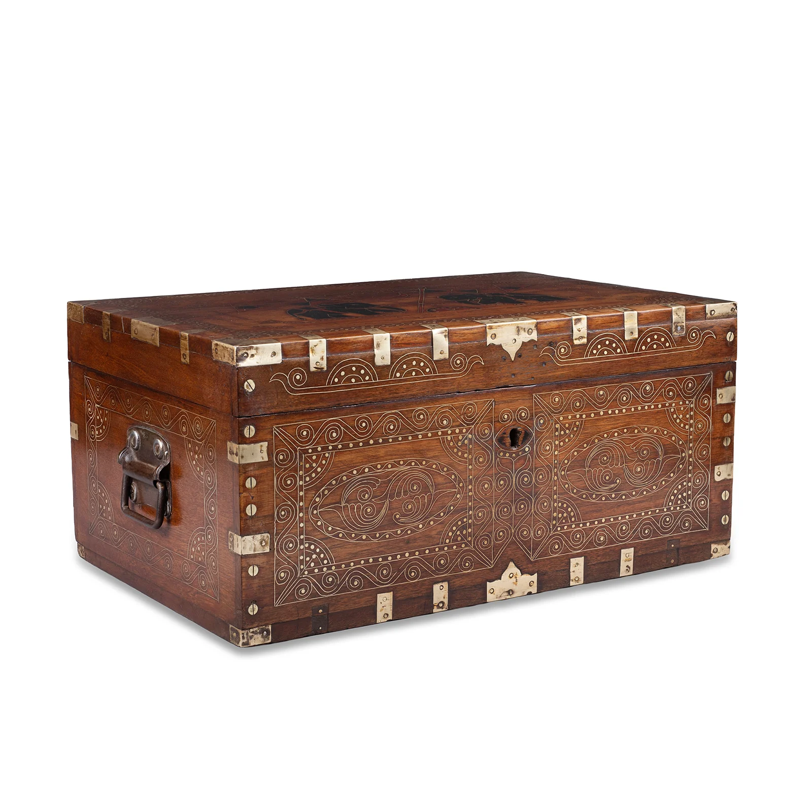 Brass Bound Mandalay Dowry Box From Burma - 1900 - Image 3