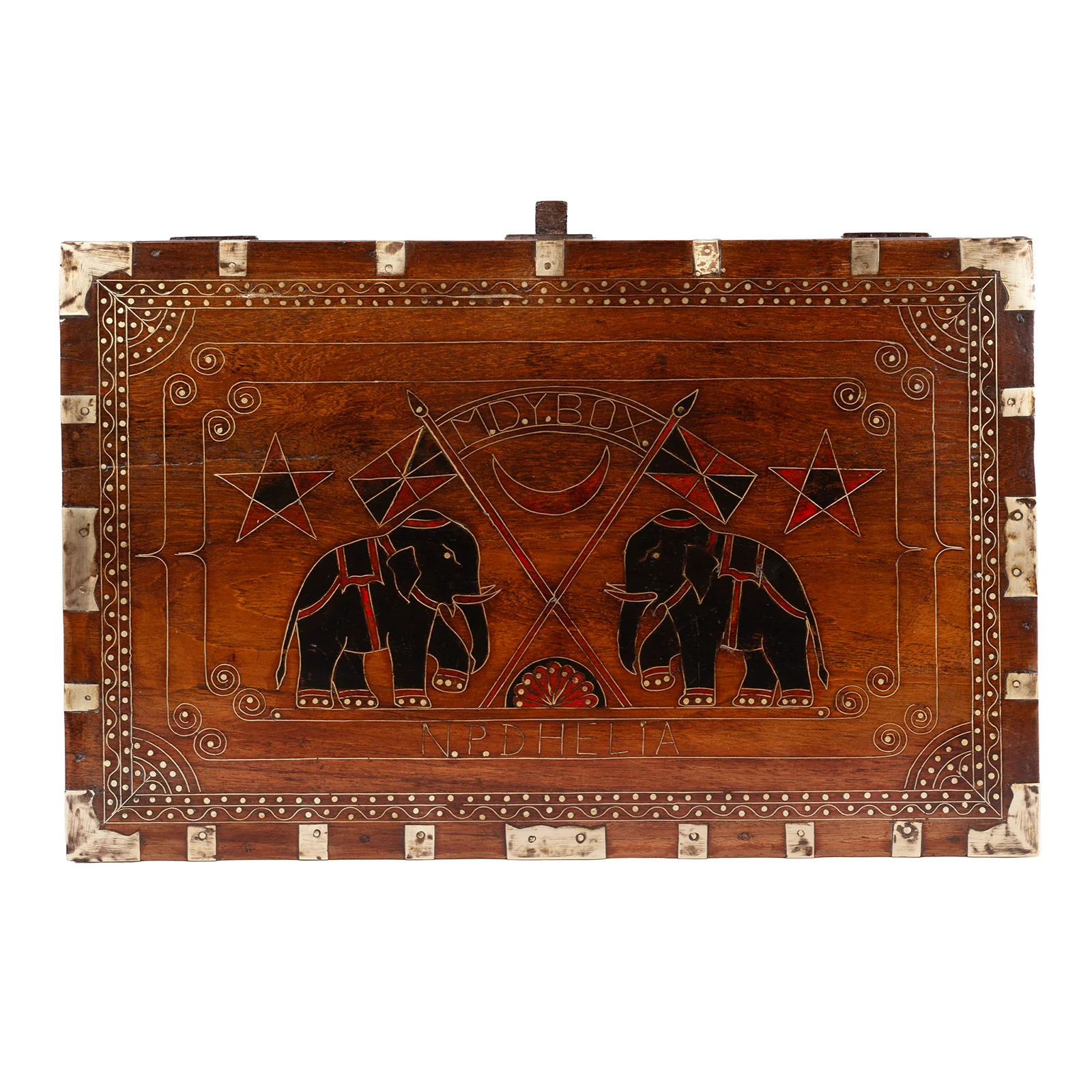 Brass Bound Mandalay Dowry Box From Burma - 1900 - Image 4