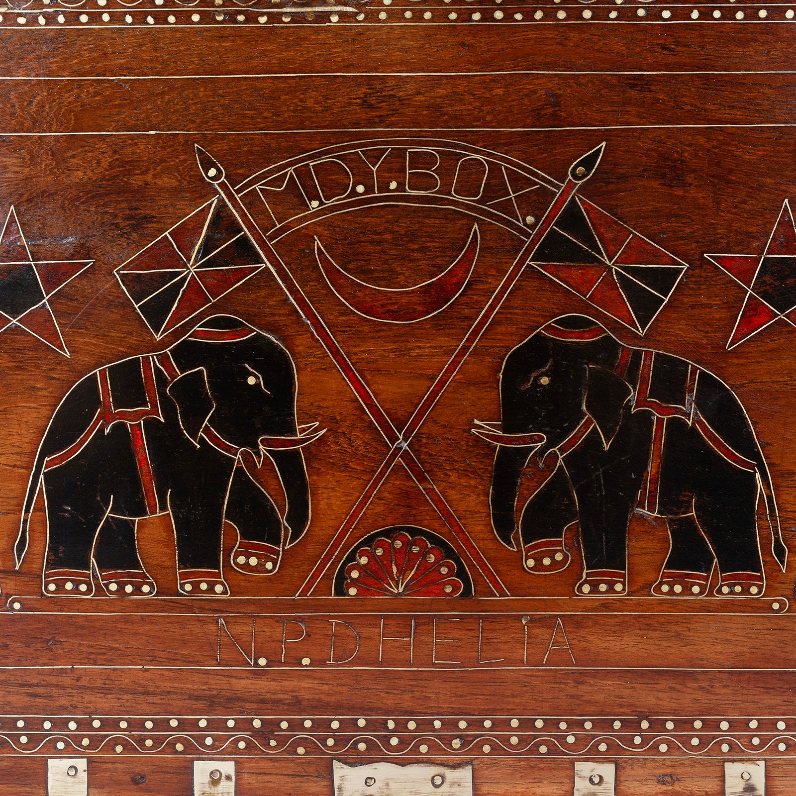 Brass Bound Mandalay Dowry Box From Burma - 1900 - Image 5