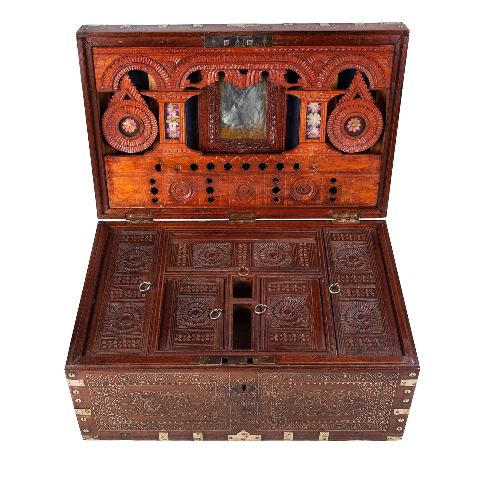 Brass Bound Mandalay Dowry Box From Burma - 1900 - Image 6