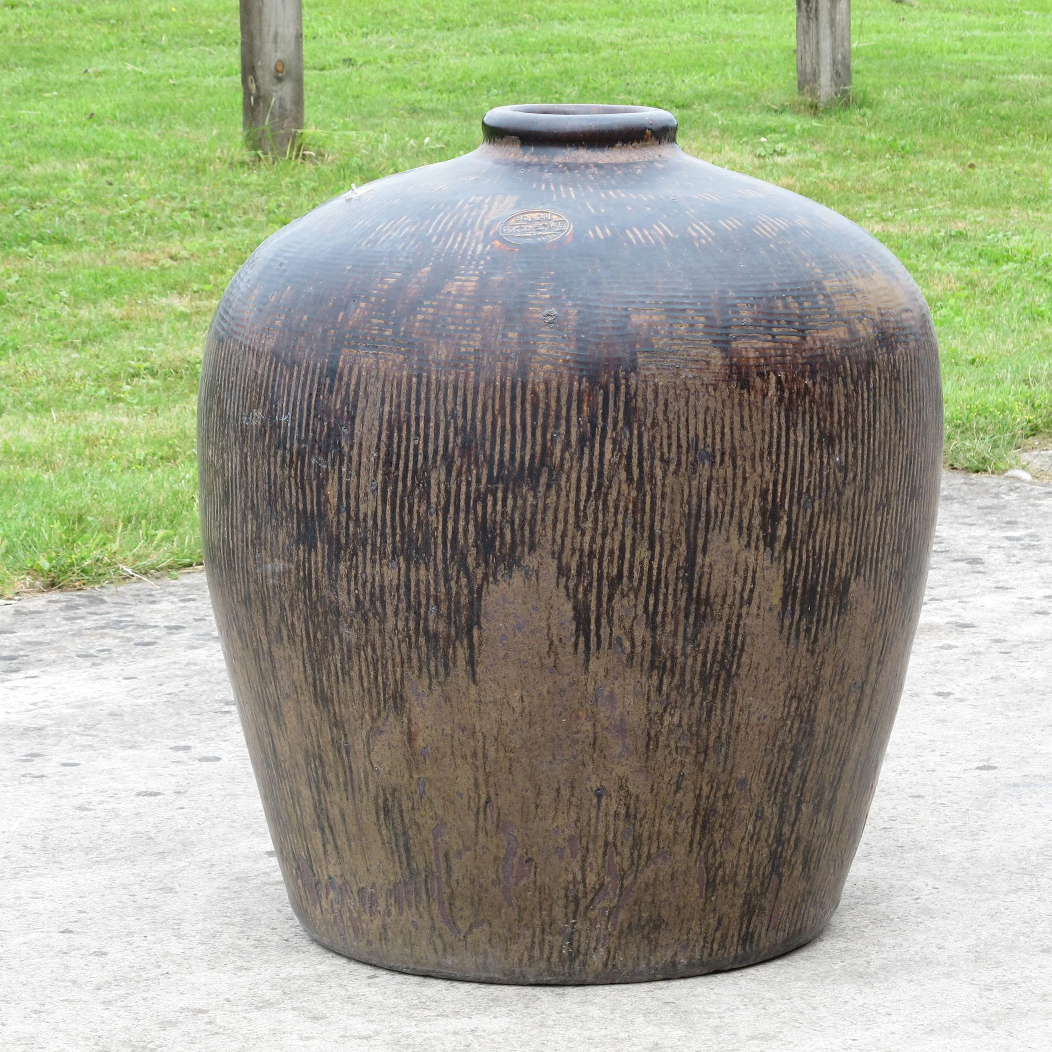 Old Glazed Terracotta Water Pot - Circa 100 Yrs Old