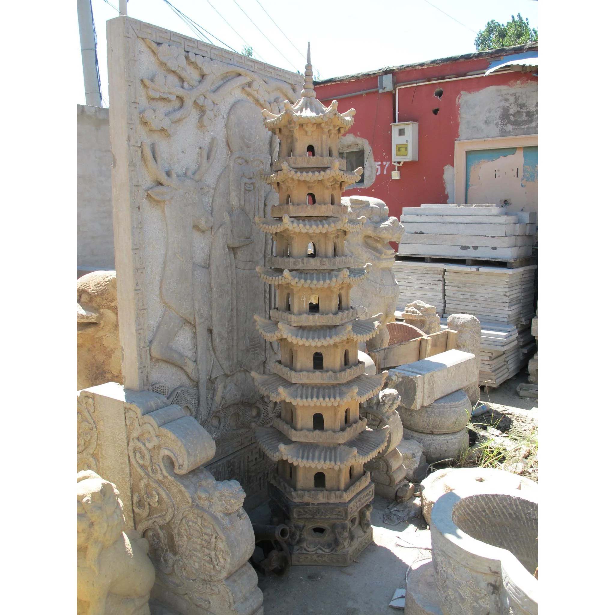Chinese Pagoda - Terracotta - Circa 100 Yrs Old - Image 2