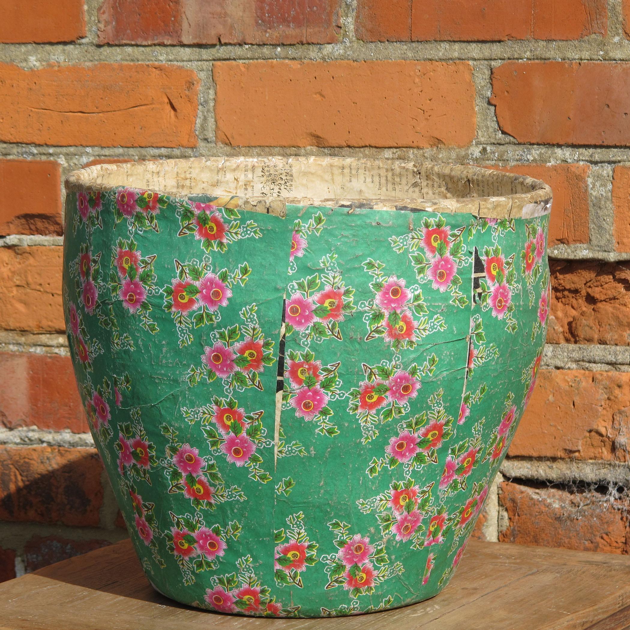 Papier Mache Bin From Shanxi - Ca 70 Yrs Old - Image 2