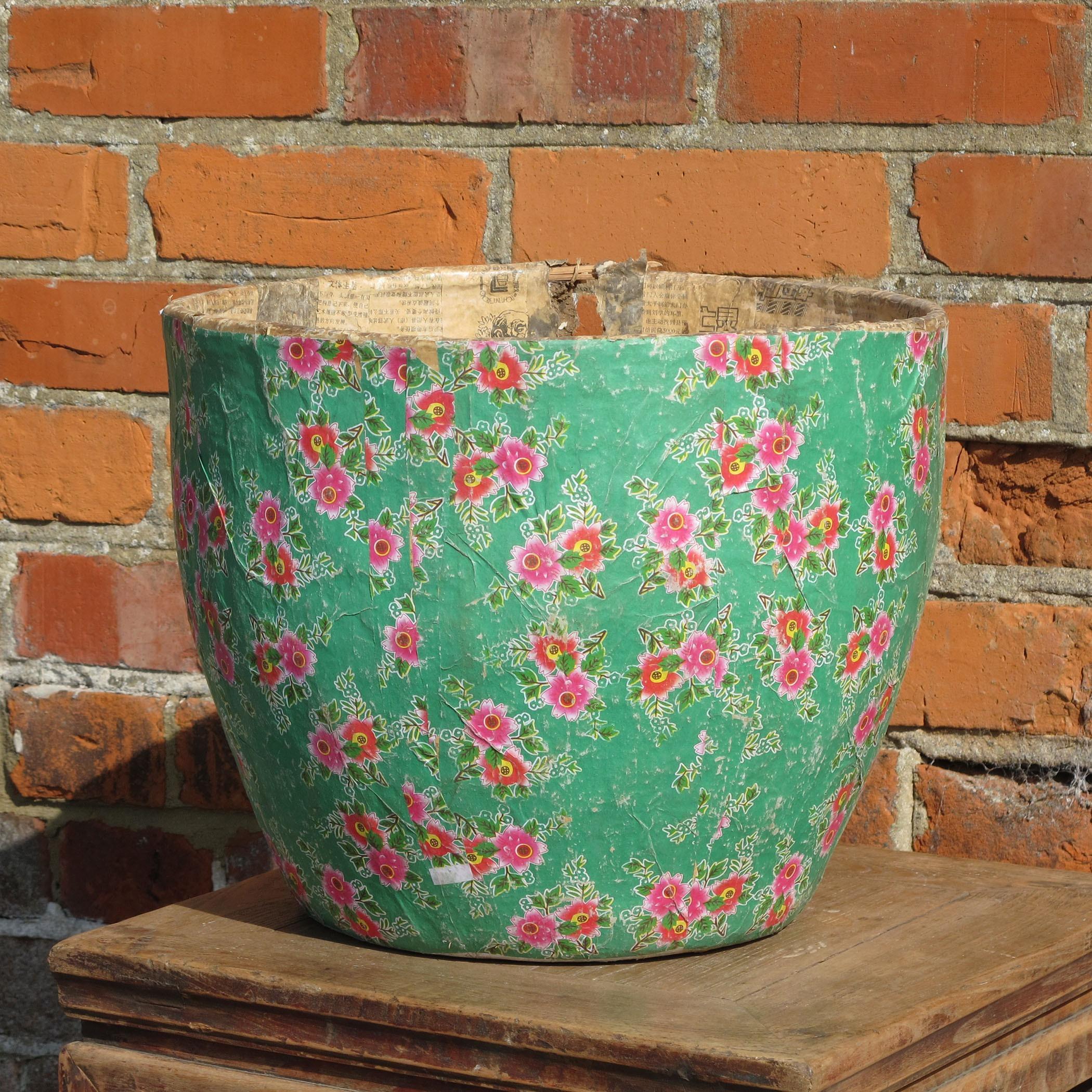 Papier Mache Bin From Shanxi - Ca 70 Yrs Old - Image 4
