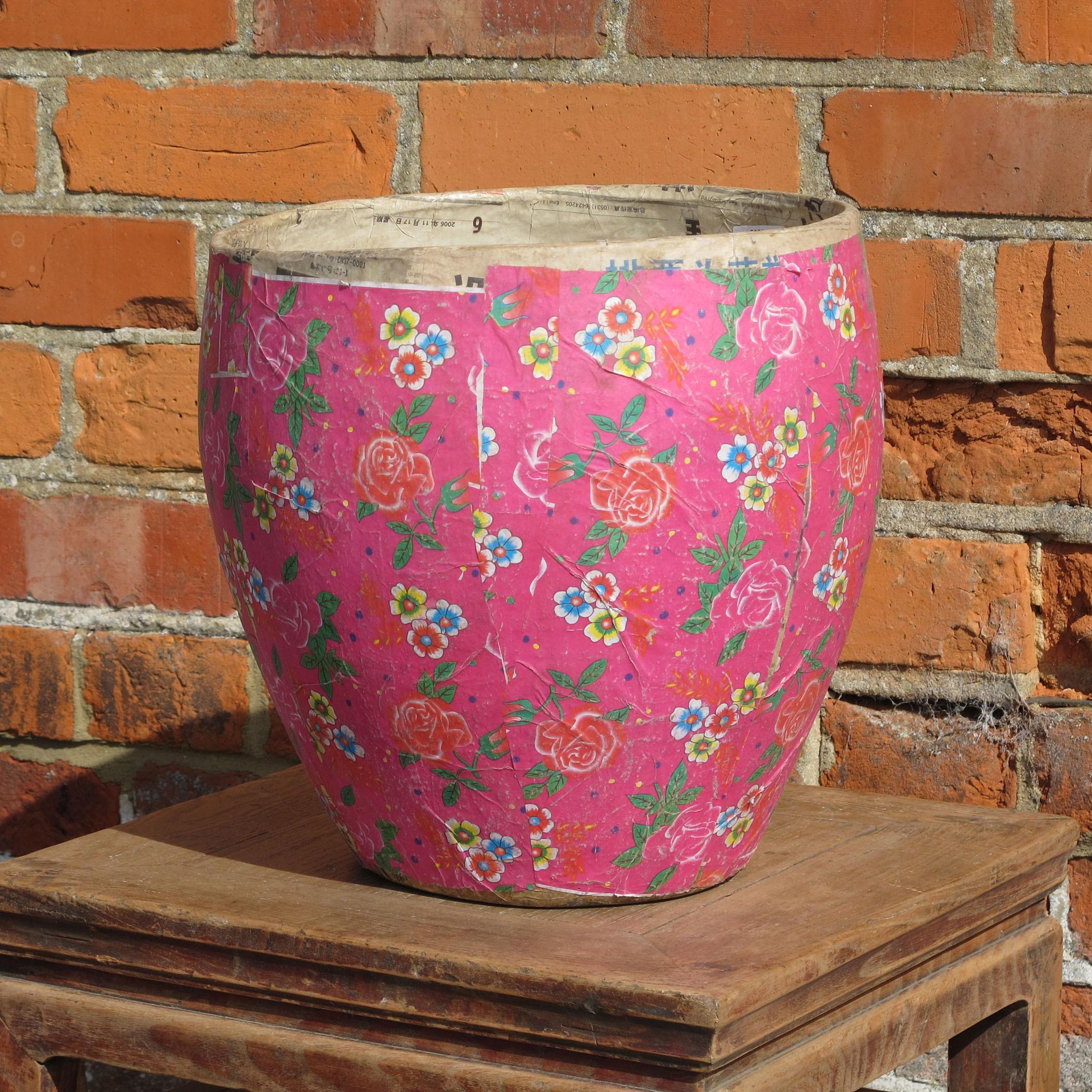 Papier Mache Bin From Shanxi - Ca 70 Yrs Old - Image 5