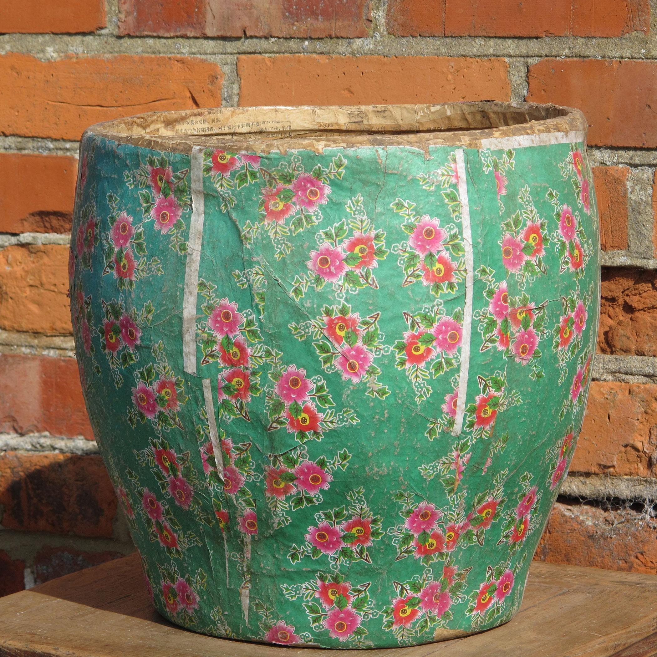 Papier Mache Bin From Shanxi - Ca 70 Yrs Old - Image 7