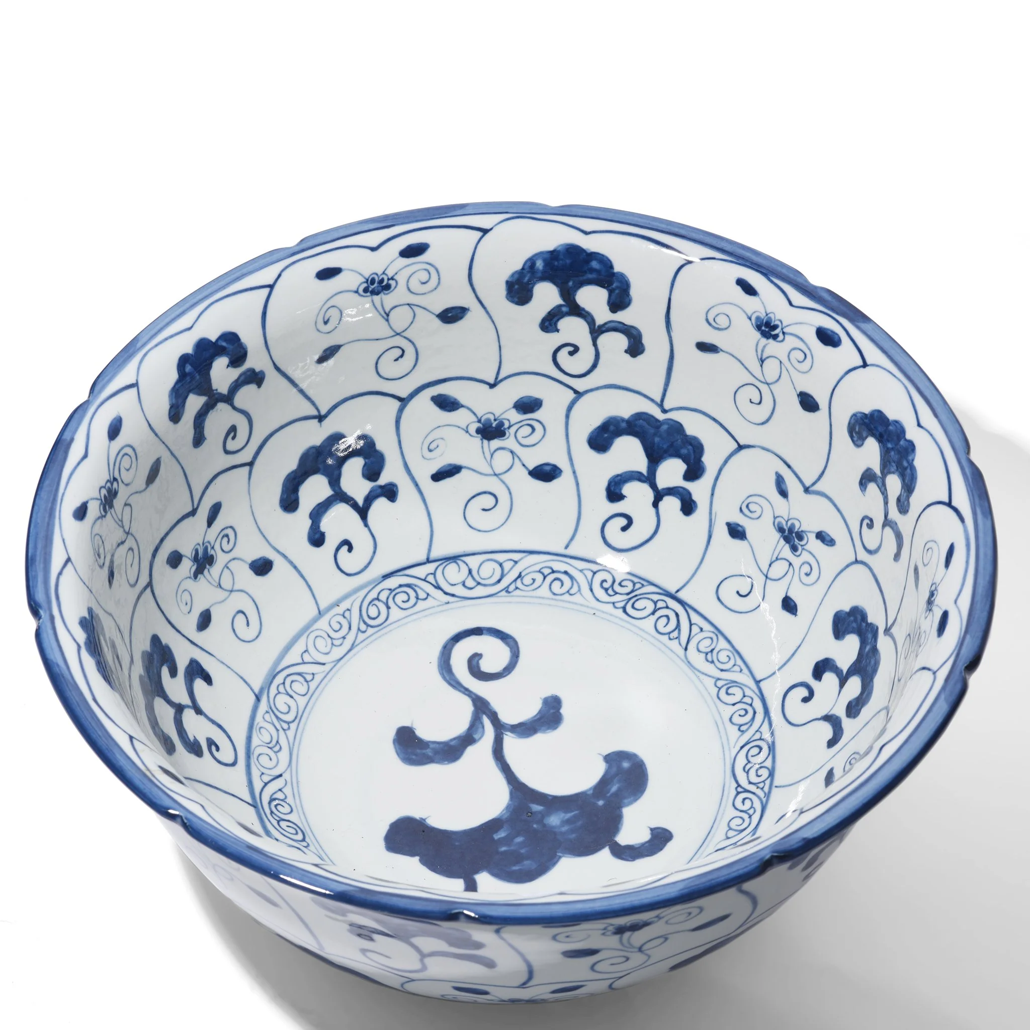Blue & White Porcelain Bowl - Cloud Fungus Design - Image 2