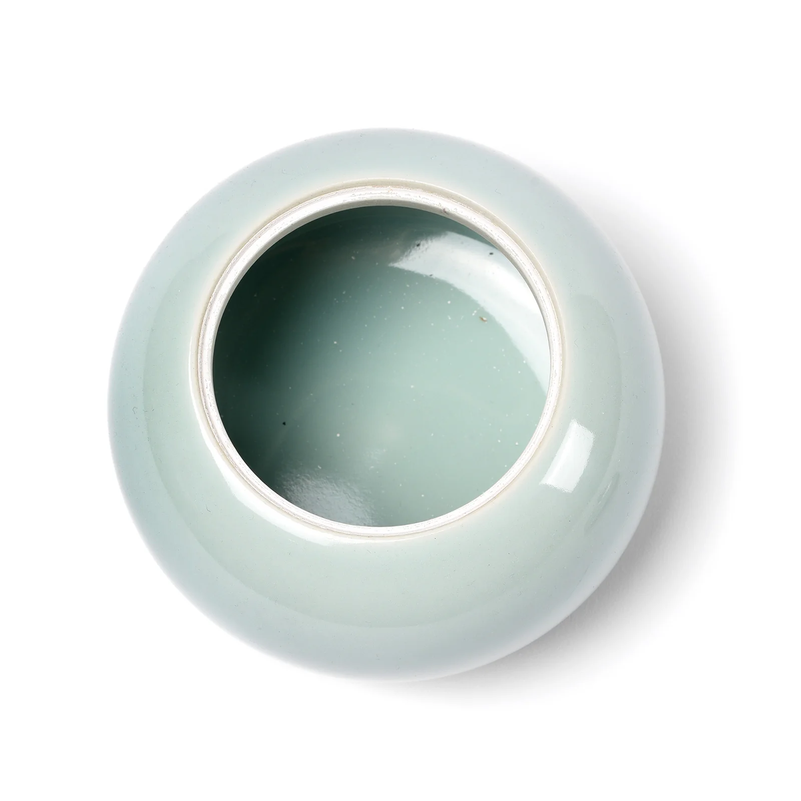 Celadon Glazed Porcelain Bowl With Lid - Image 3