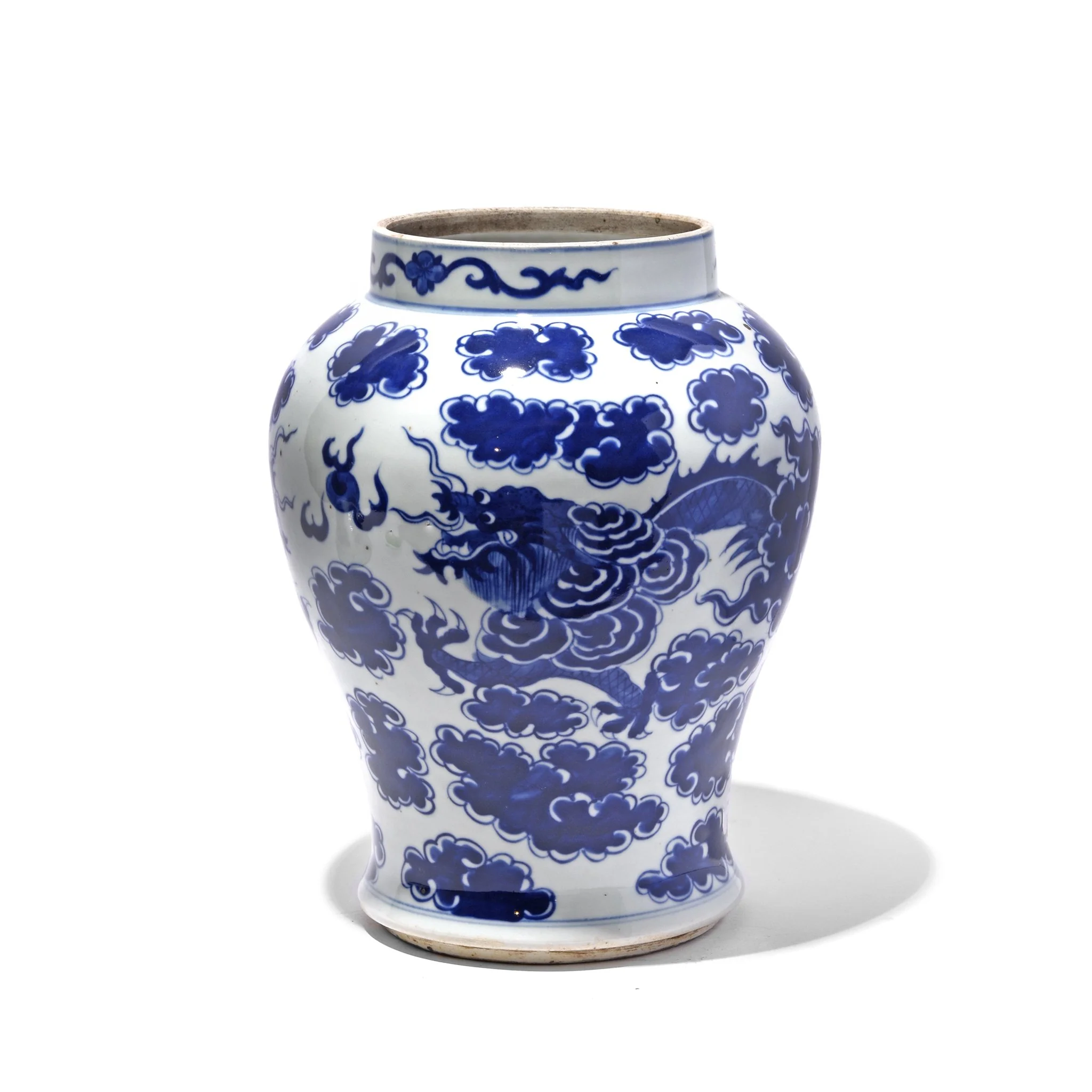 Blue And White Porcelain Temple Jar And Cover - Image 2