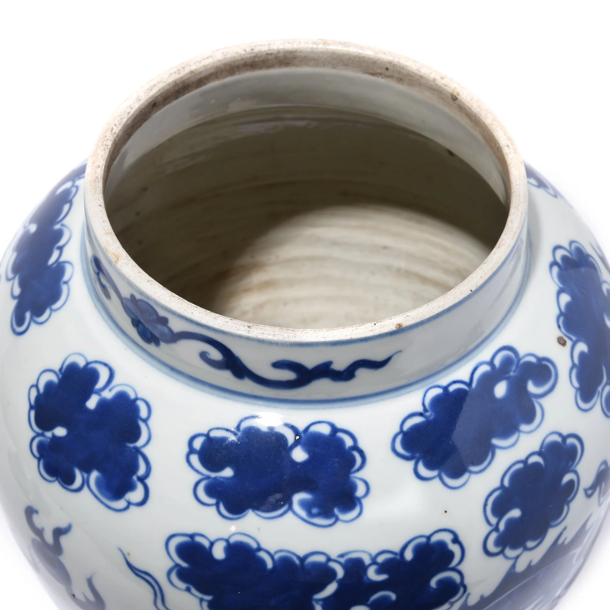 Blue And White Porcelain Temple Jar And Cover - Image 3