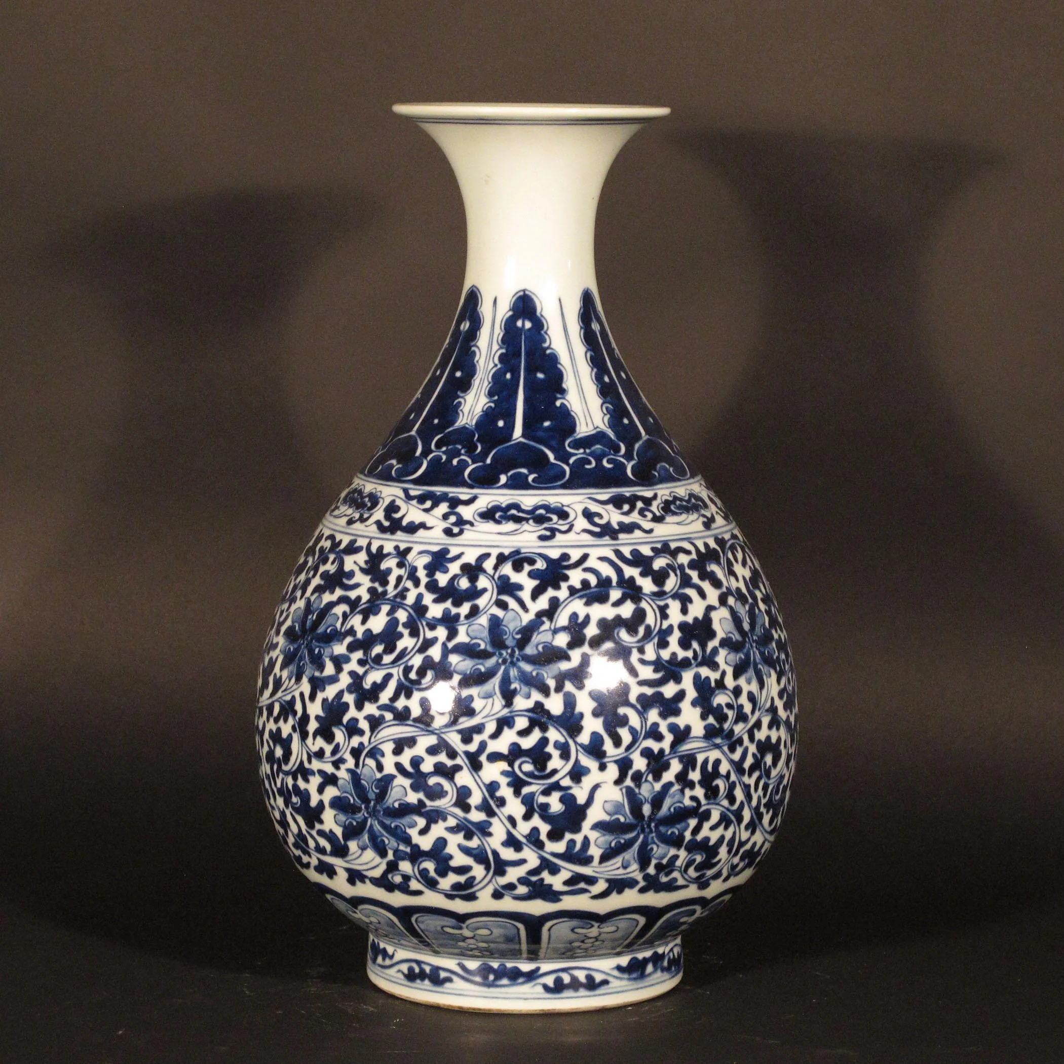 Blue & White Porcelain Trumpet Vase - Image 6