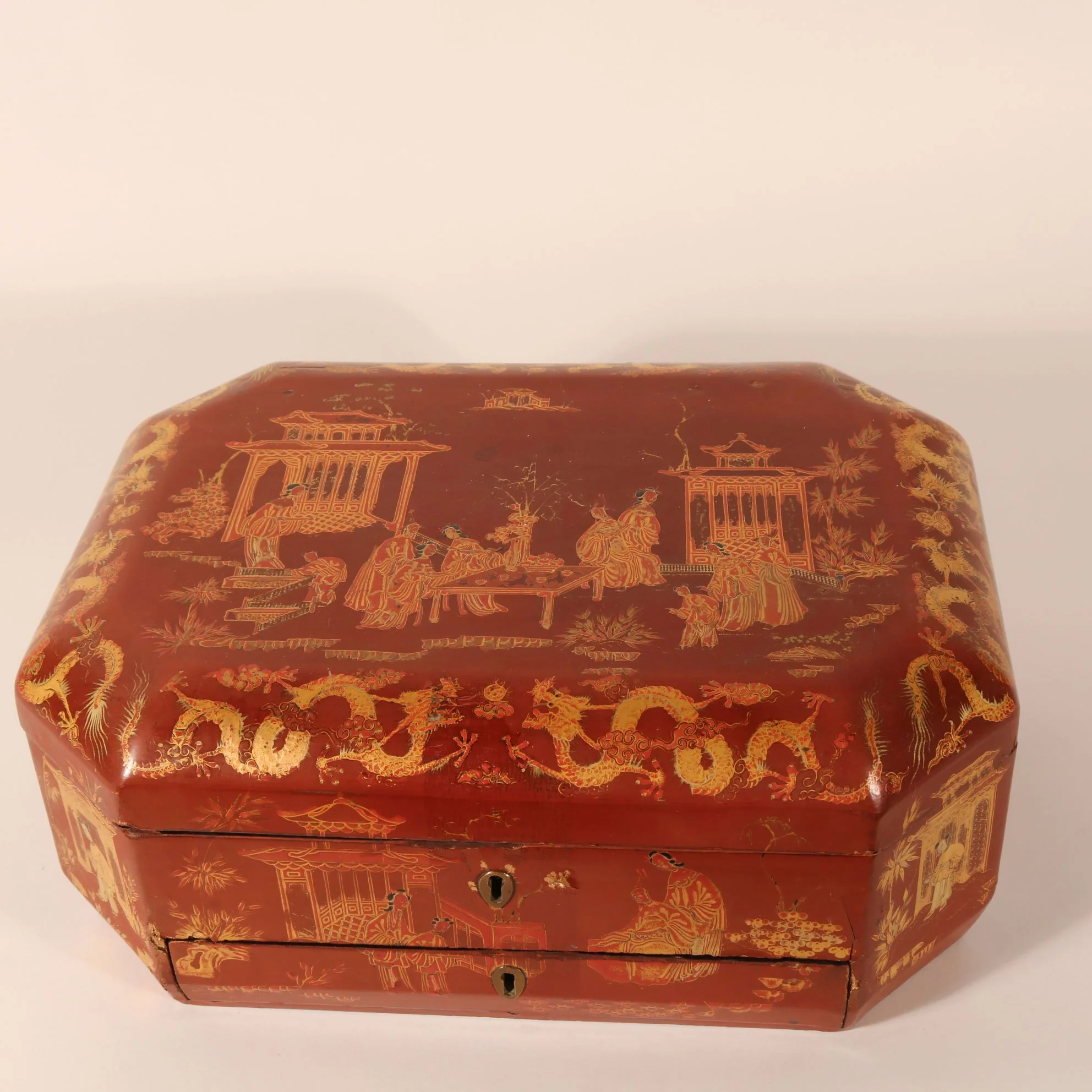 Chinese Export Red Lacquer Box - 19thC - Image 6