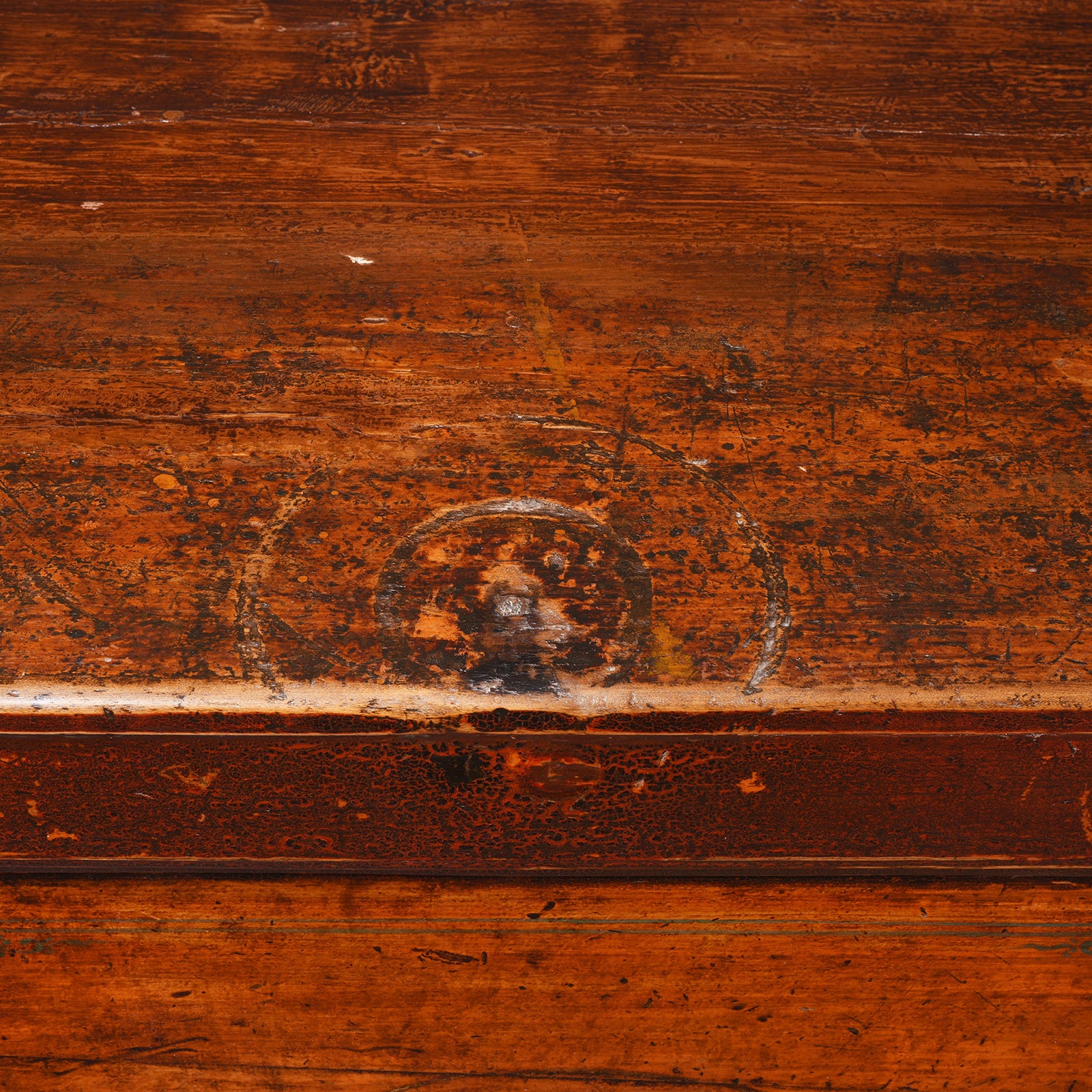 3 Door Painted Sideboard From Mongolia - 19th Century - Image 8