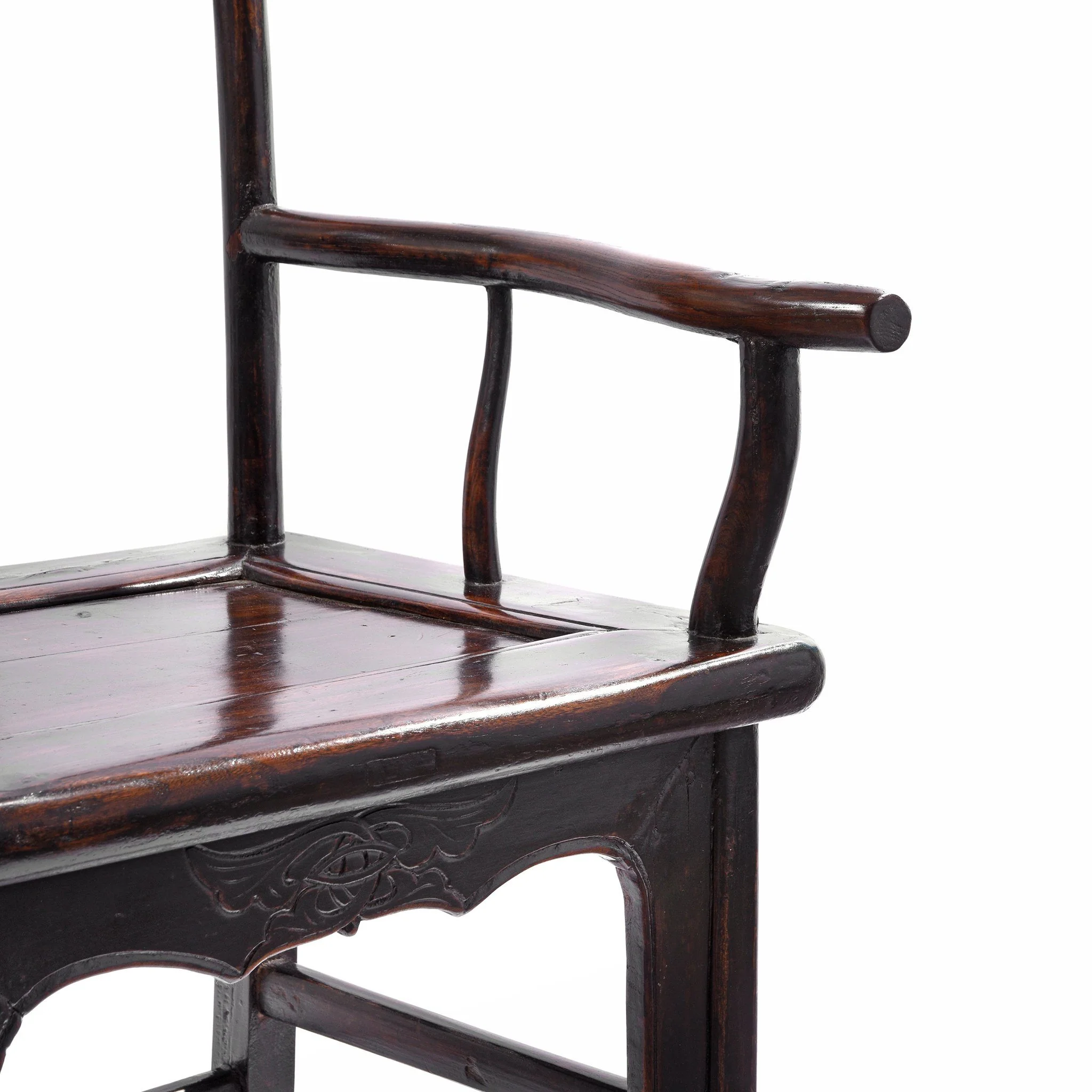 Elm Chinese Officials Hat Chair - 19thC - Image 2