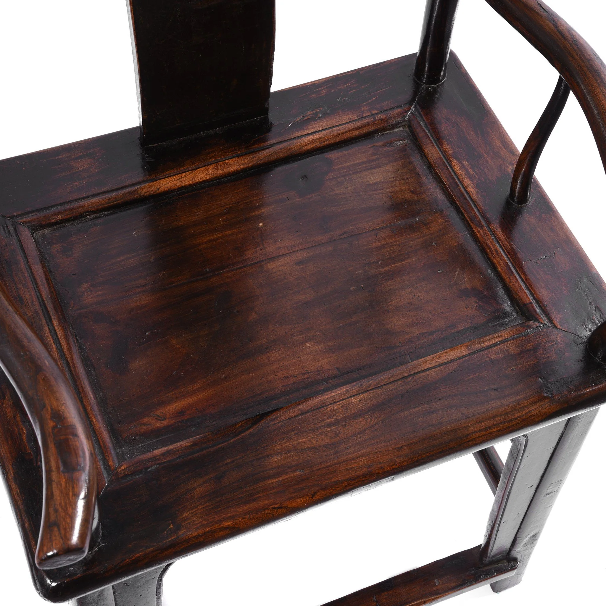 Elm Chinese Officials Hat Chair - 19thC - Image 4