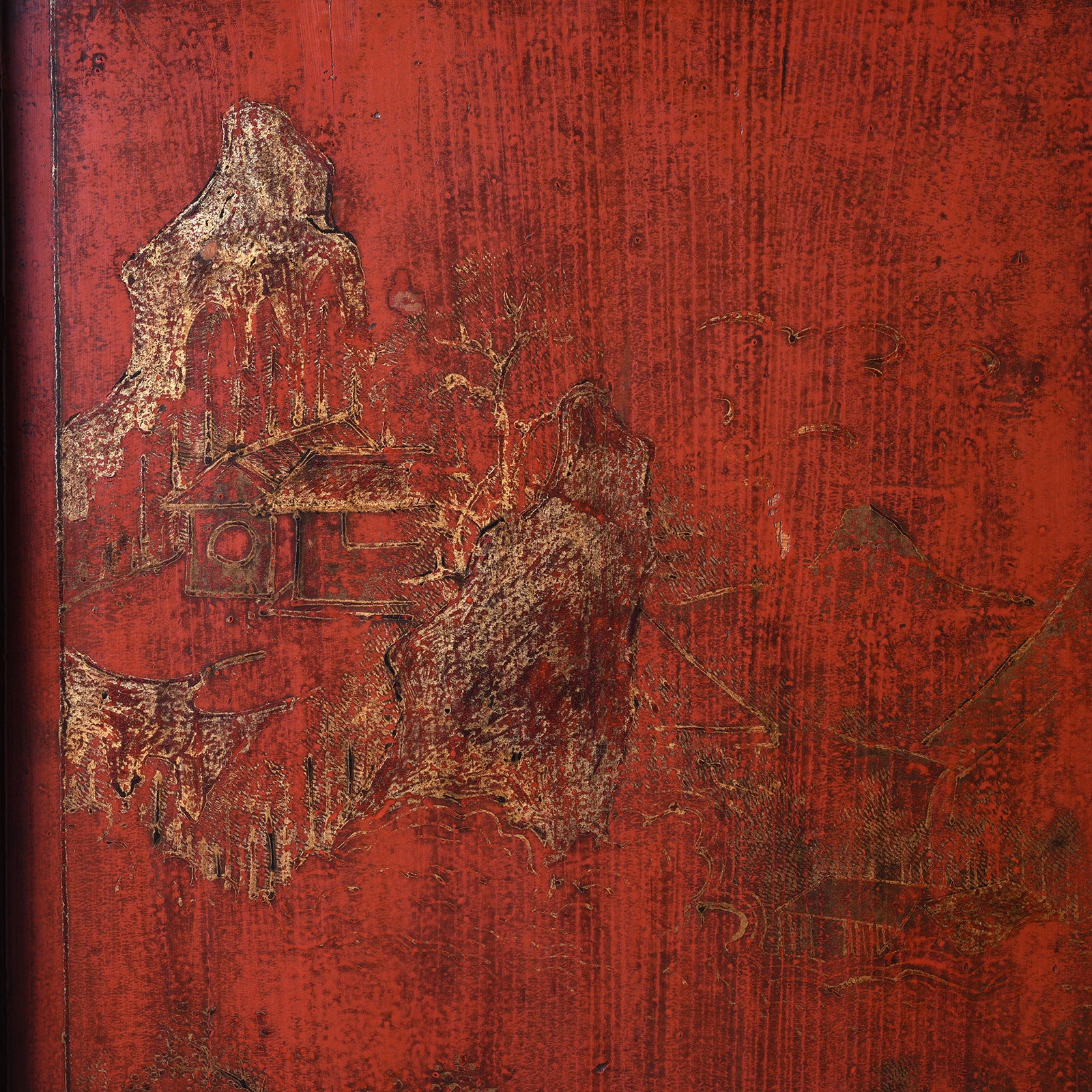 Gilt Red Lacquer Side Cabinet From Shanxi -19th Century - Image 10