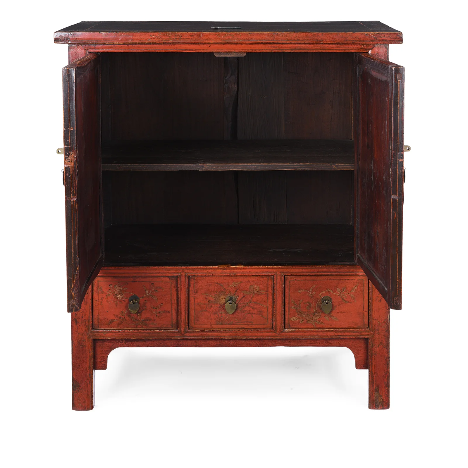 Gilt Red Lacquer Side Cabinet From Shanxi -19th Century - Image 5