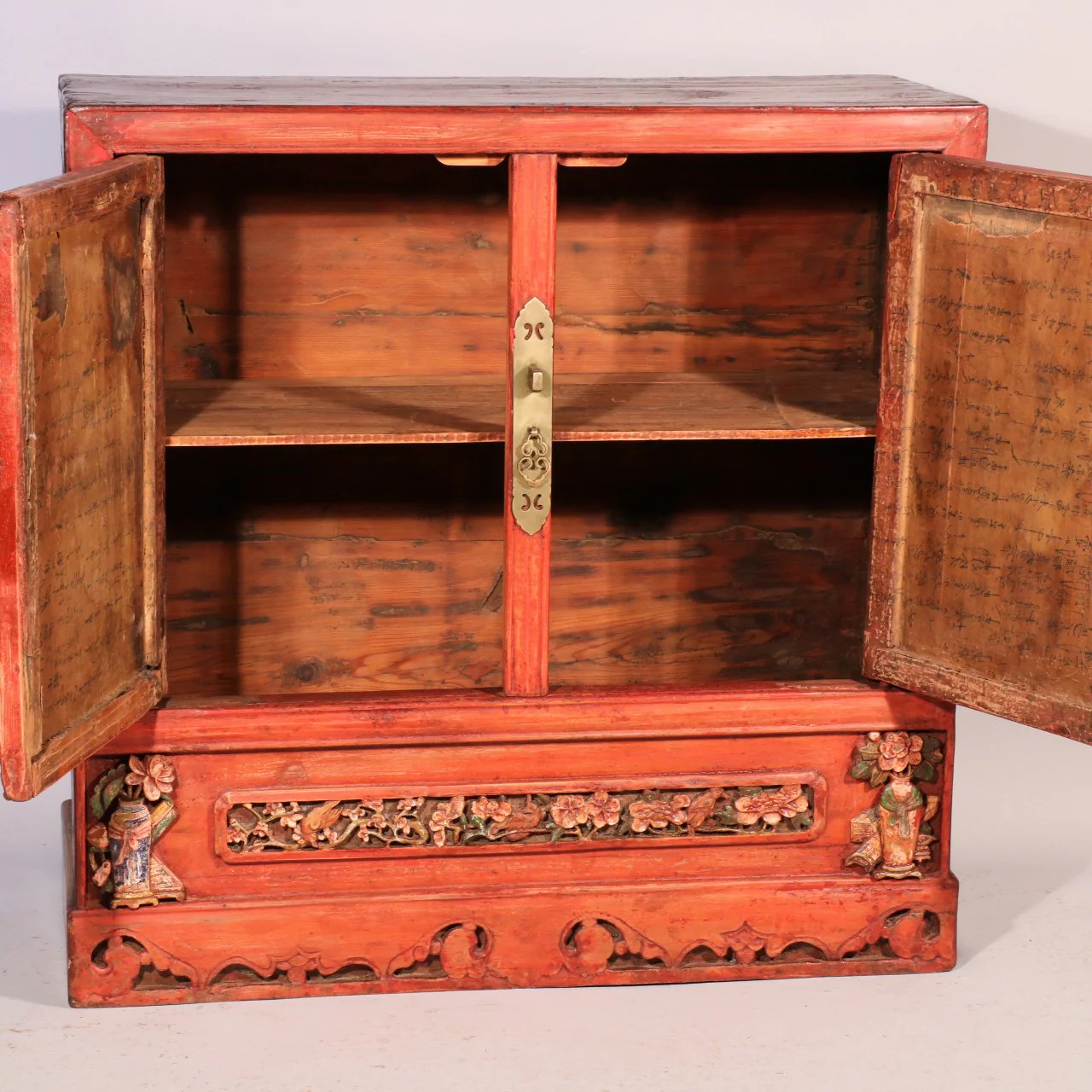 Red Lacquer Cabinet from Shanxi, China - 19thC - Image 2