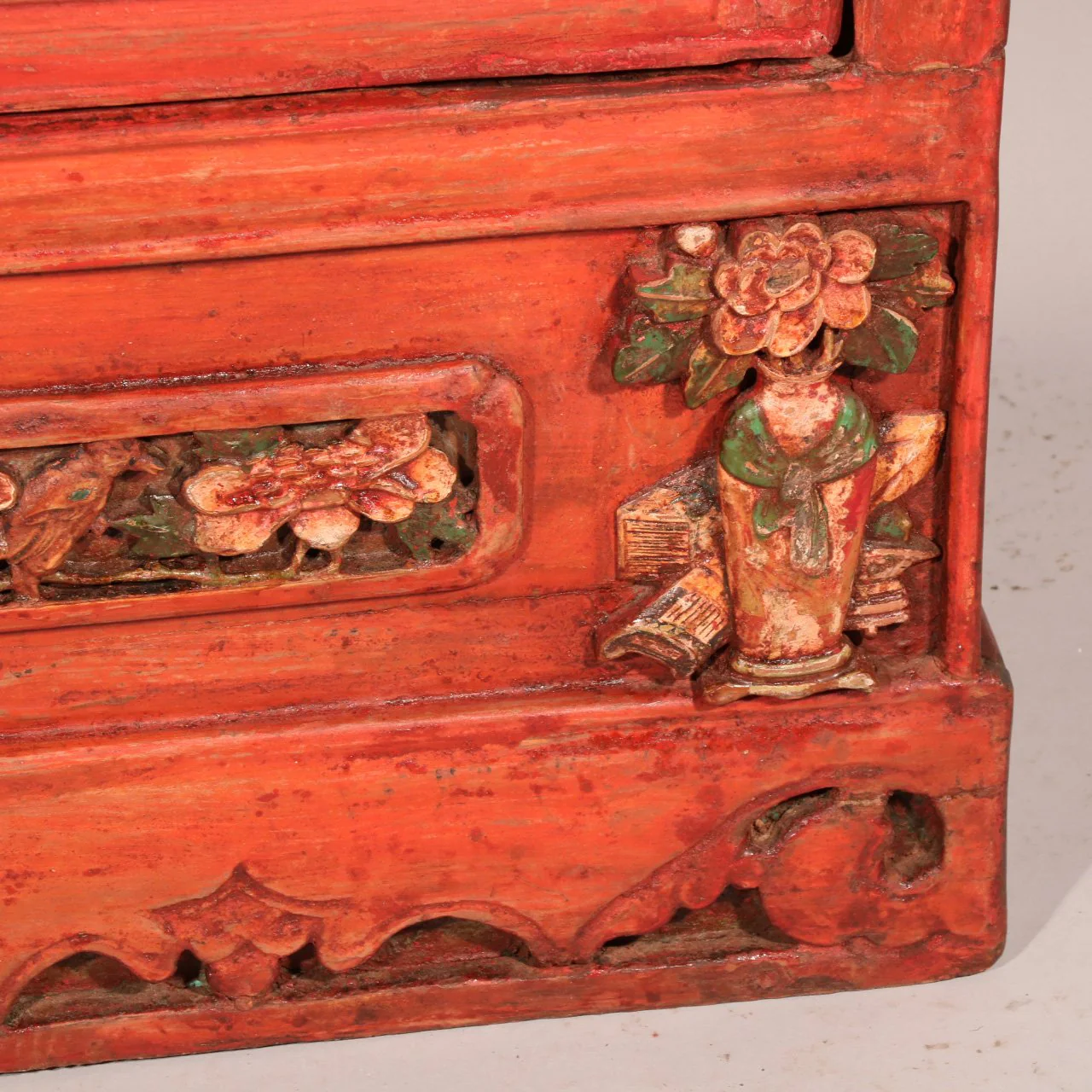 Red Lacquer Cabinet from Shanxi, China - 19thC - Image 5