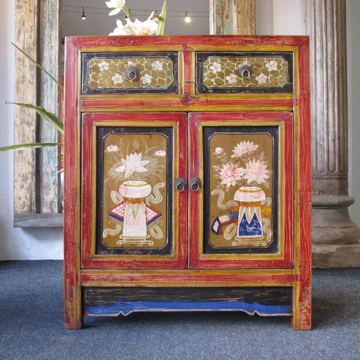 Painted Mongolian Sideboard - Image 2
