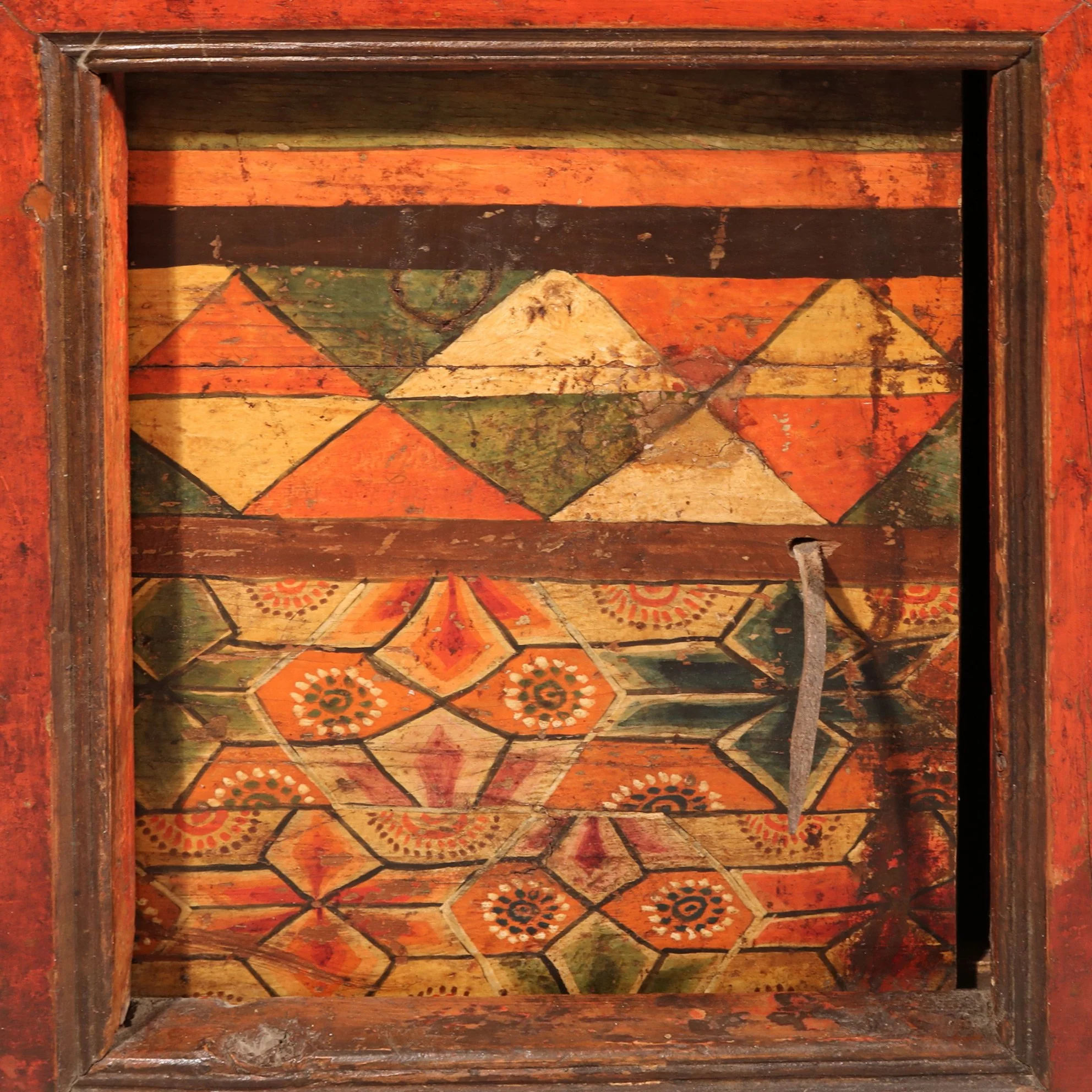 Tibetan Altar Cabinet with Original Painting - 19thC - Image 5