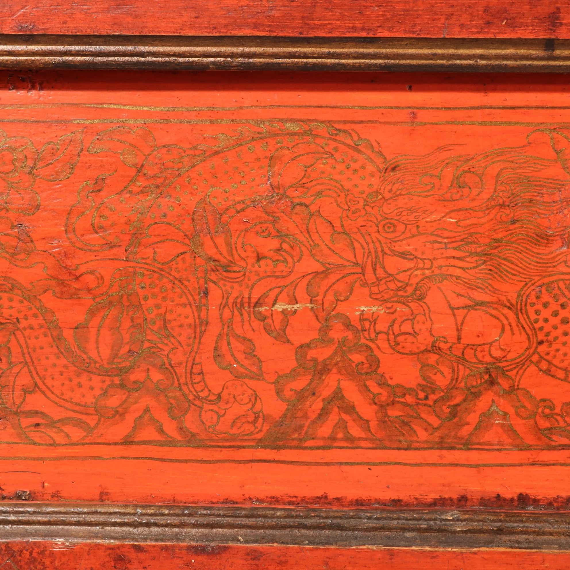 Tibetan Altar Cabinet with Original Painting - 19thC - Image 7