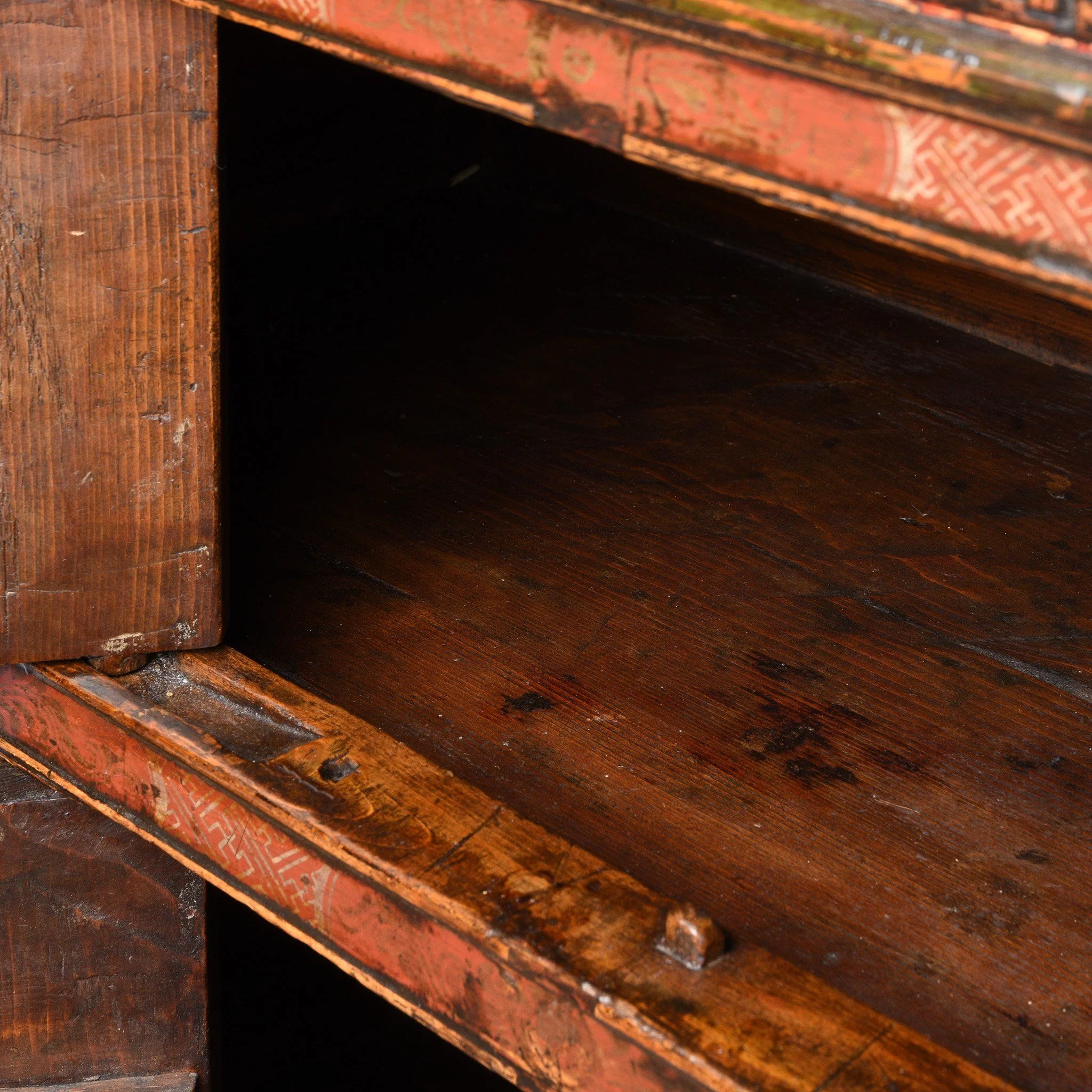 Painted Altar Cabinet From Tibet - 19thC - Image 11