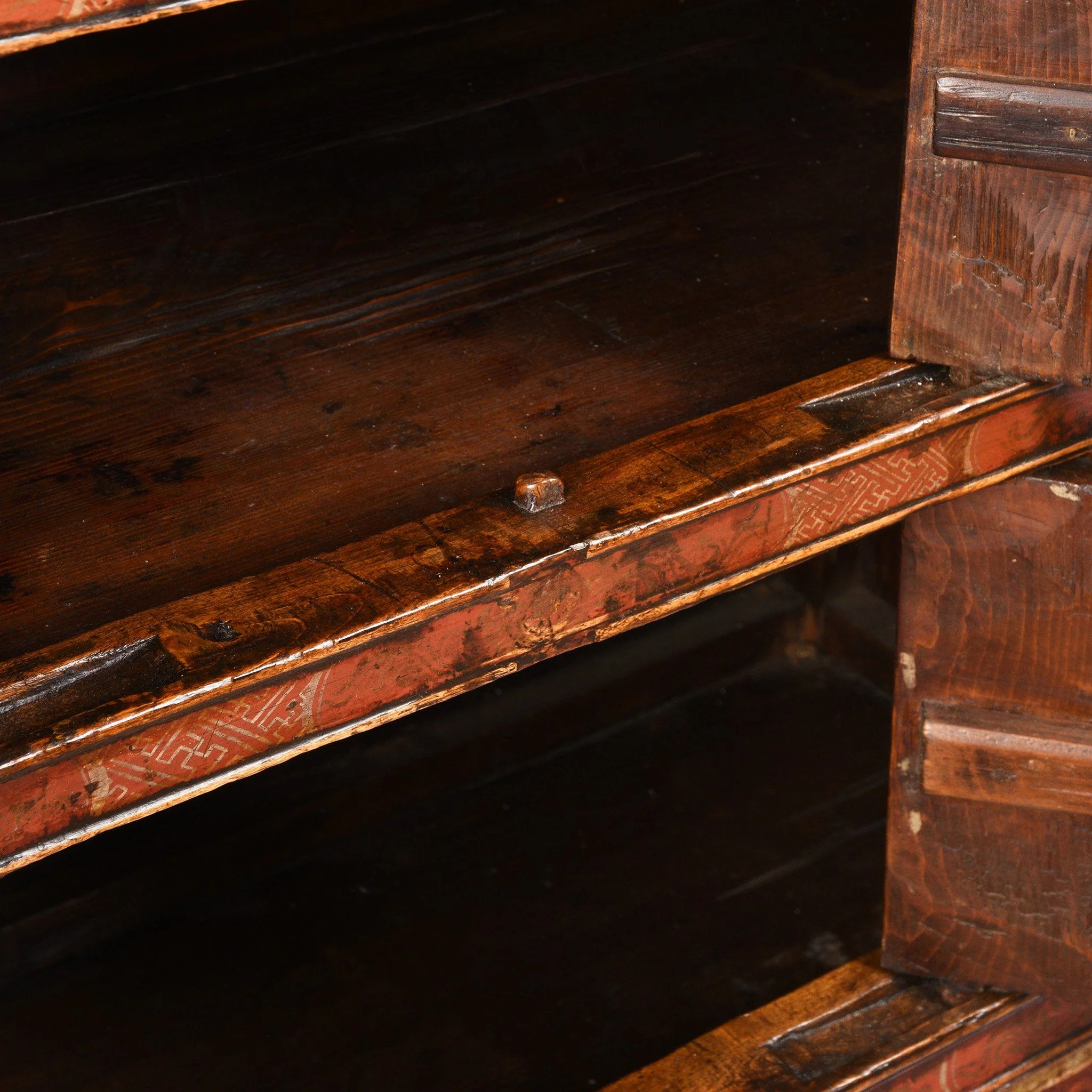 Painted Altar Cabinet From Tibet - 19thC - Image 12