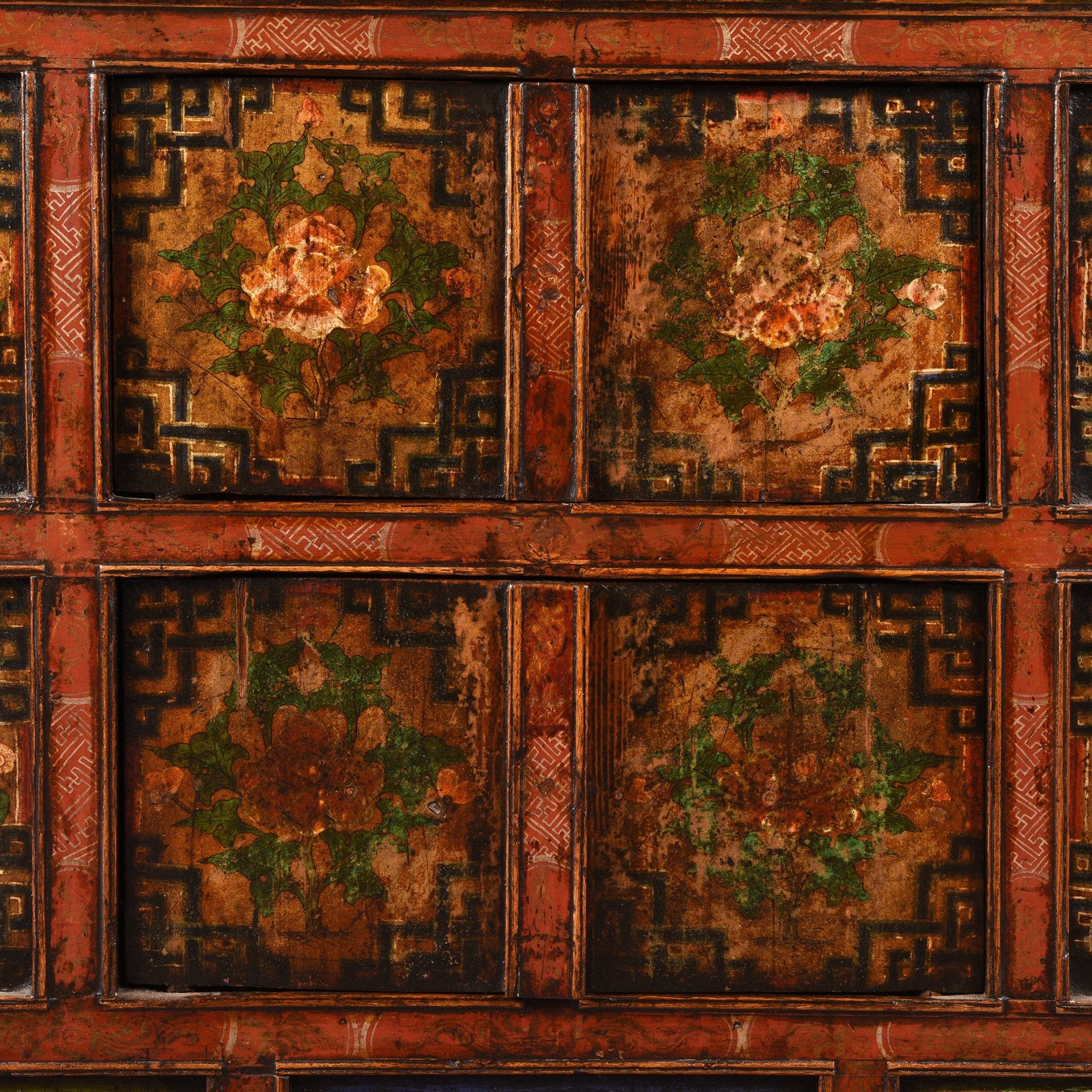 Painted Altar Cabinet From Tibet - 19thC - Image 4