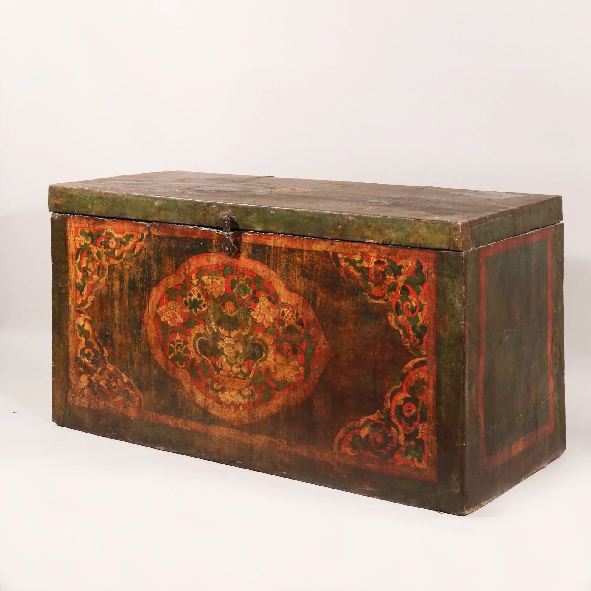 Antique Tibetan Dragon Chest