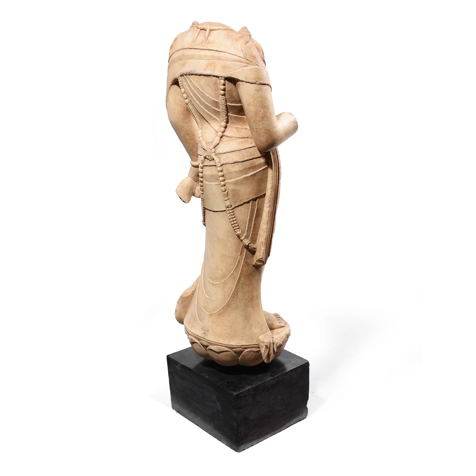Reproduction Carved Marble Bodhisattva Torso - Tang Dynasty Style - Image 5