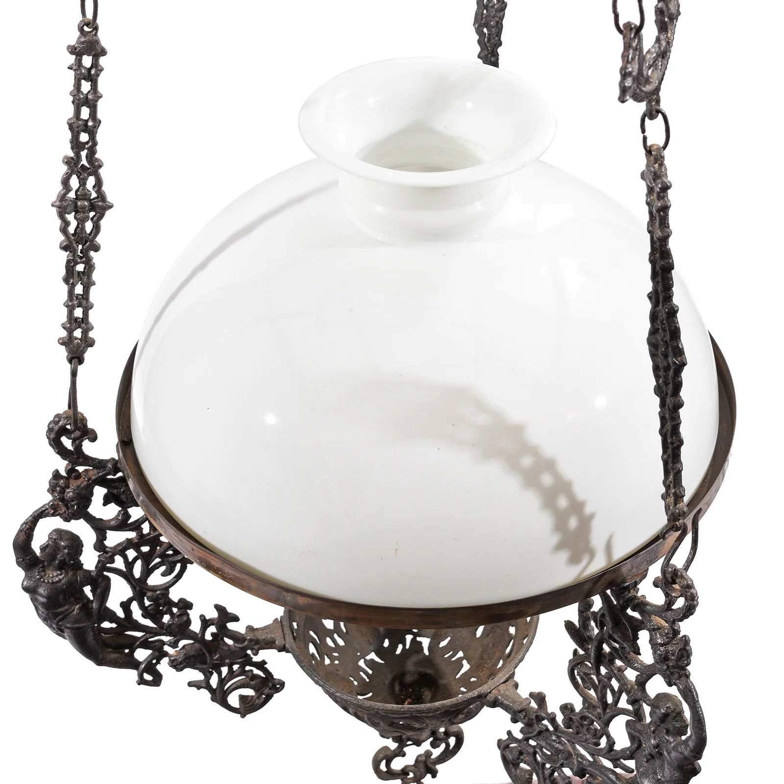 Colonial Cast Iron Rise and Fall Storm Lamp - 19thC - Image 2
