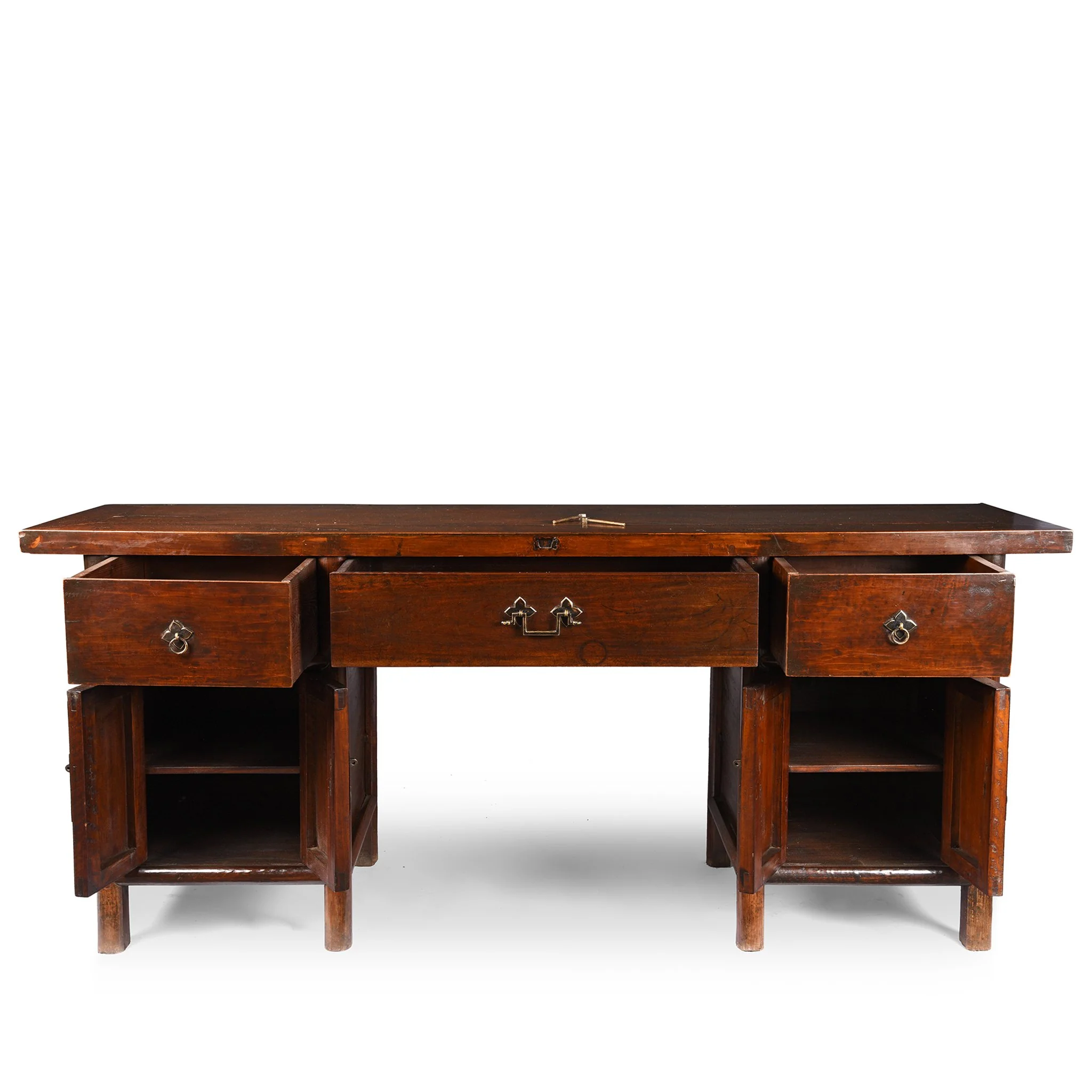 3 Drawer Walnut Altar Table From China - 19th Century - Image 3